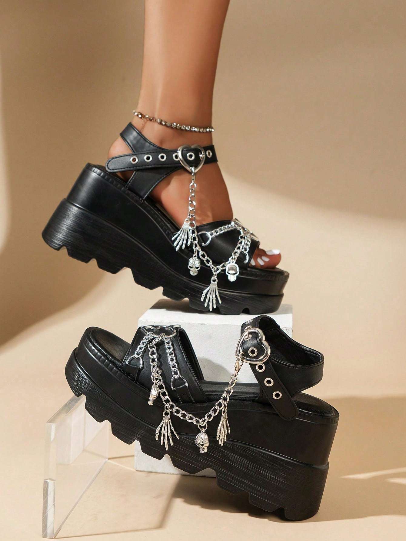 Chic Valentine's Platform Wedge Sandals for Effortless Elegance EUR36 EUR37 EUR38 EUR36-EUR37-EUR38-EUR39-EUR40-EUR41-EUR42-
