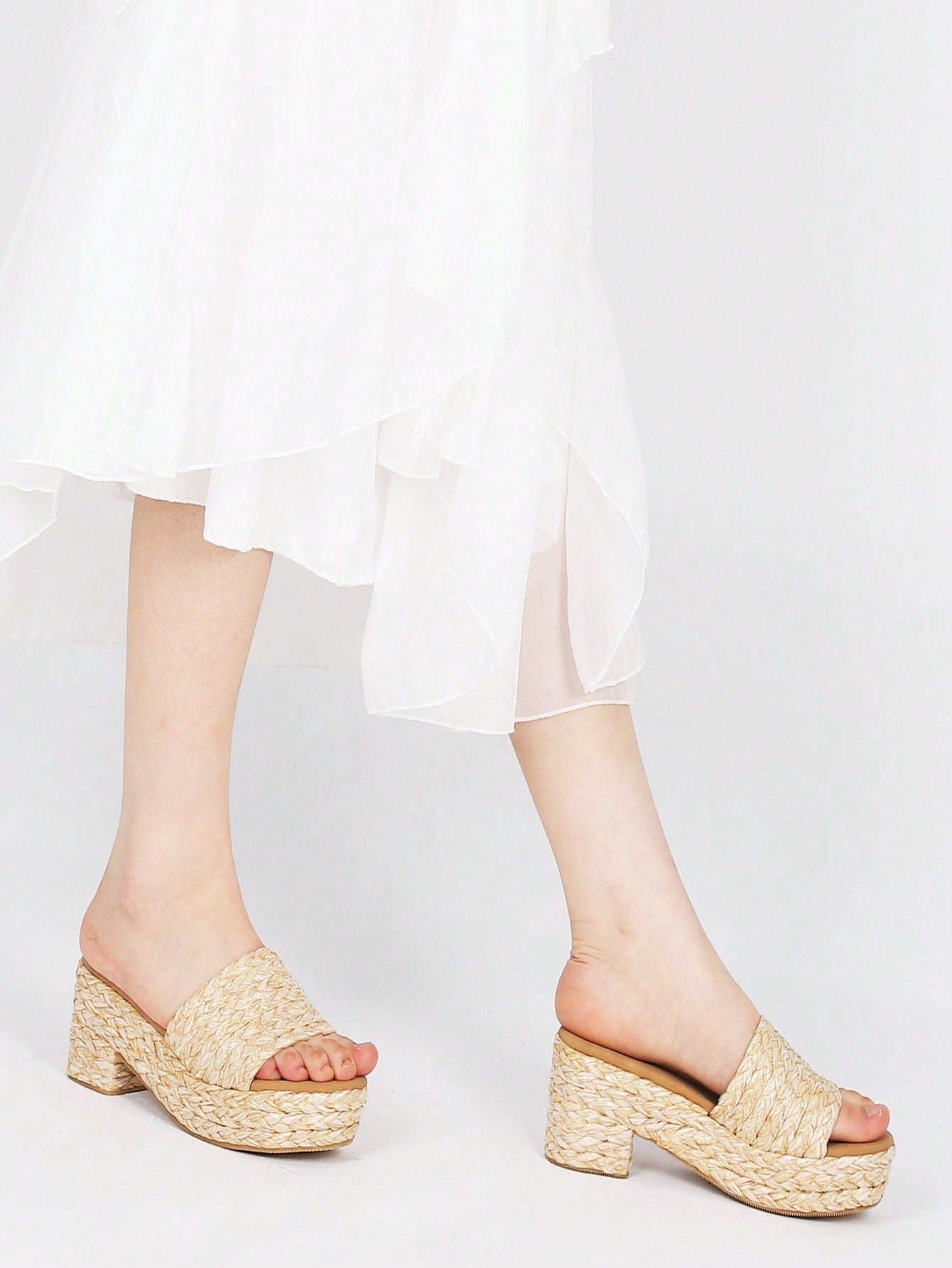 Chic Summer Espadrille Platform Sandals – Stylish Open-Toe Wedge Slides for Beach Adventures Gold / US6 Gold / US7