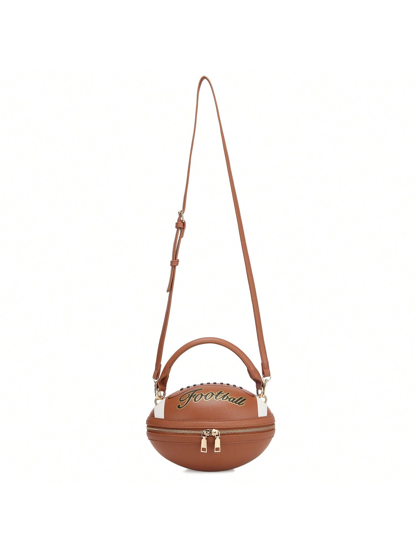 Score Big with Our Football-Shaped Crossbody Handbag: The Ultimate Sports-Themed Purse!