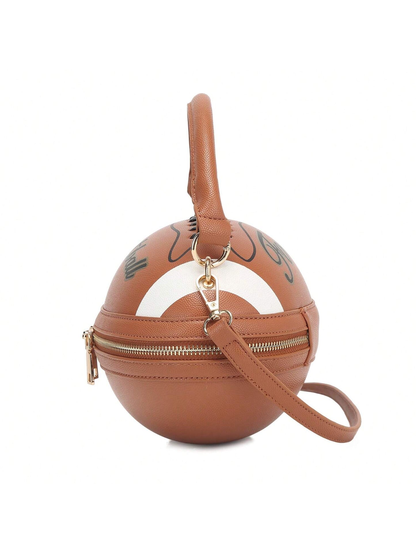 Score Big with Our Football-Shaped Crossbody Handbag: The Ultimate Sports-Themed Purse!
