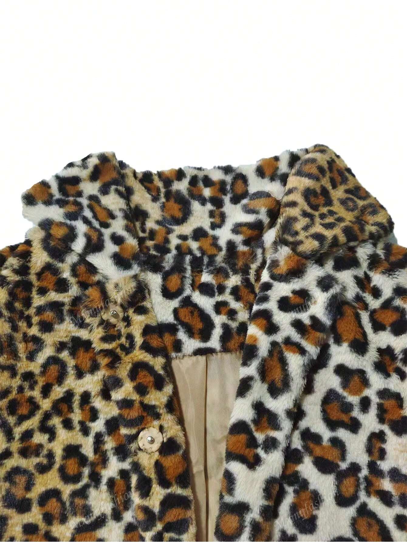 Chic Leopard Print Fuzzy Coat: Ultra-Soft, Stylish Winter Essential