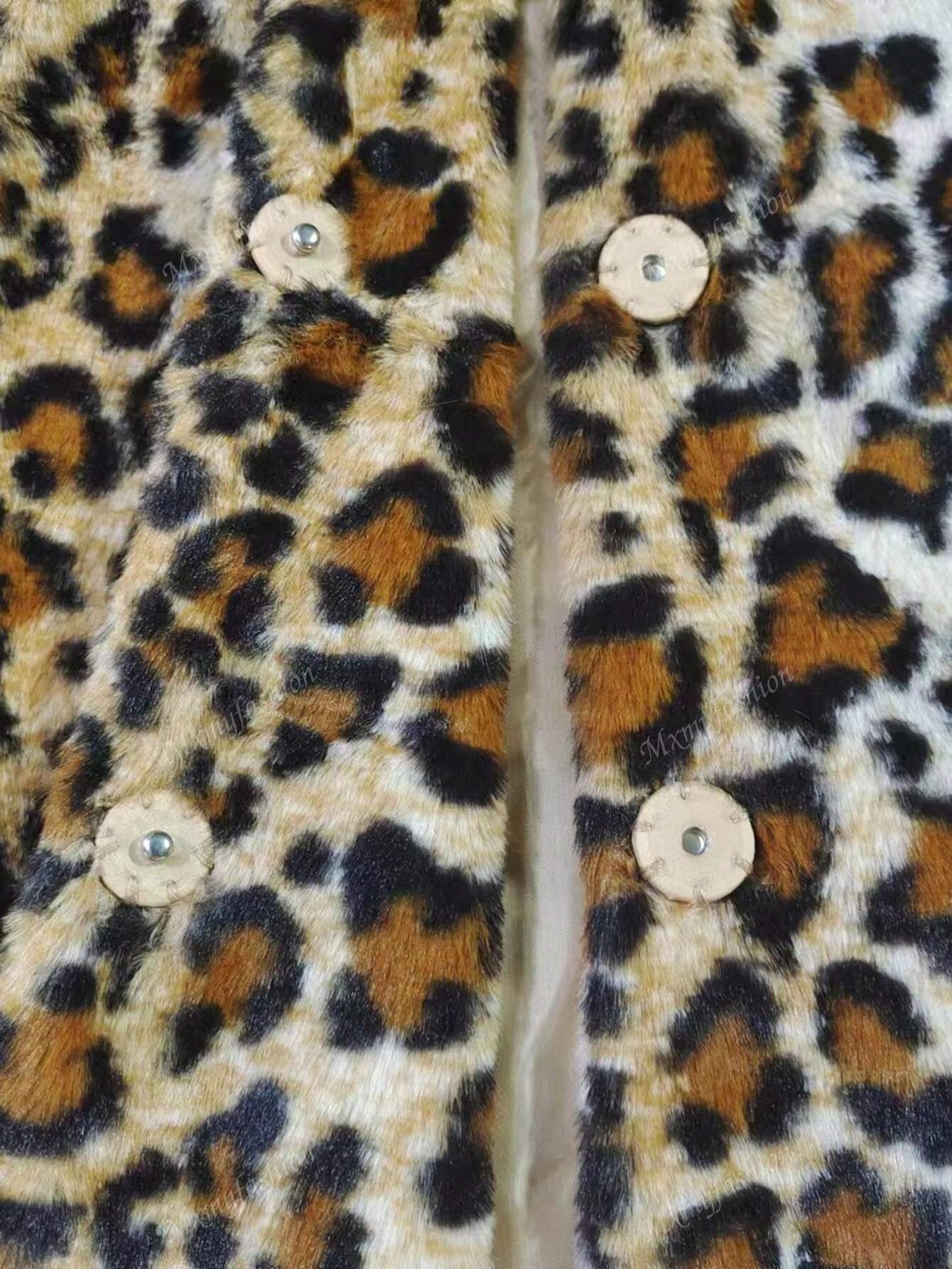 Chic Leopard Print Fuzzy Coat: Ultra-Soft, Stylish Winter Essential