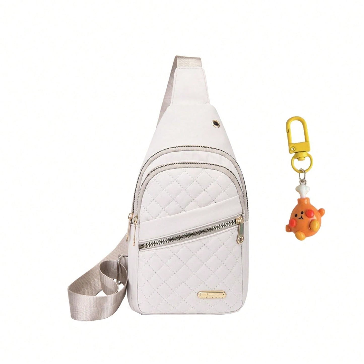 Versatile Minimalist Women's Crossbody Bag - Embroidered Multi-Layer Chest Bag