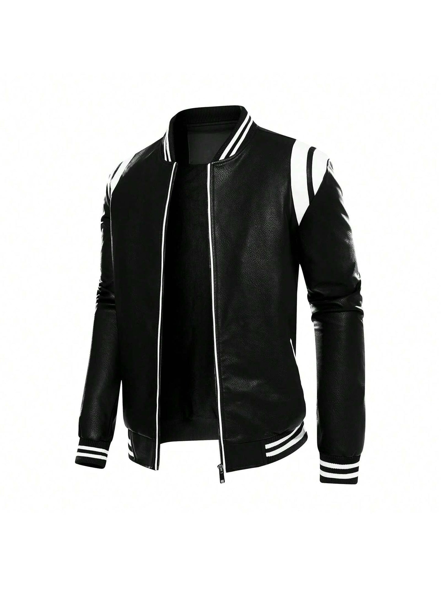 Men's Lightweight Faux Leather Stand Collar Motorcycle Jacket Yellow / S Yellow / M Yellow / L Yellow / S-Yellow / M-Yellow / L-Yellow / XL-Yellow / XXL-Black / S-Black / M-Black / L-Black / XL-Black / XXL-White / S-White / M-White / L-White / XL-White / XXL-