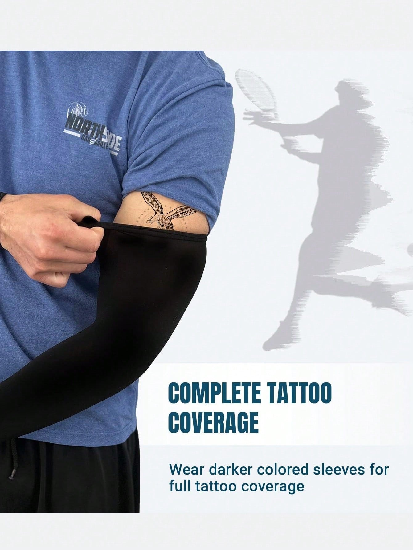 Ultimate Cooling Arm Sleeves: Tattoo Cover-Up & Sun Protection for Active Lifestyles one-size / Black one-size / Blue