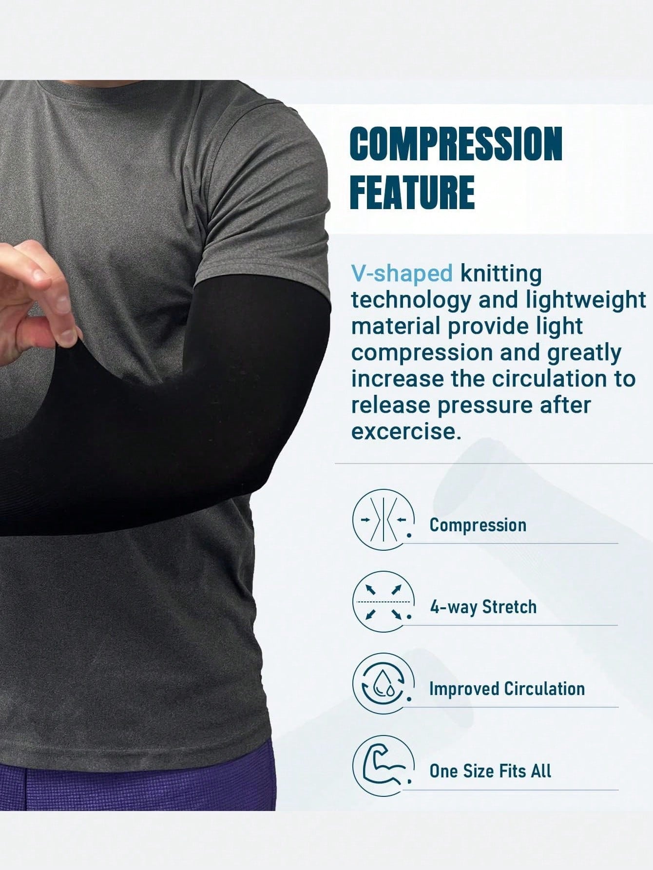 Ultimate Cooling Arm Sleeves: Tattoo Cover-Up & Sun Protection for Active Lifestyles one-size / Black one-size / Blue