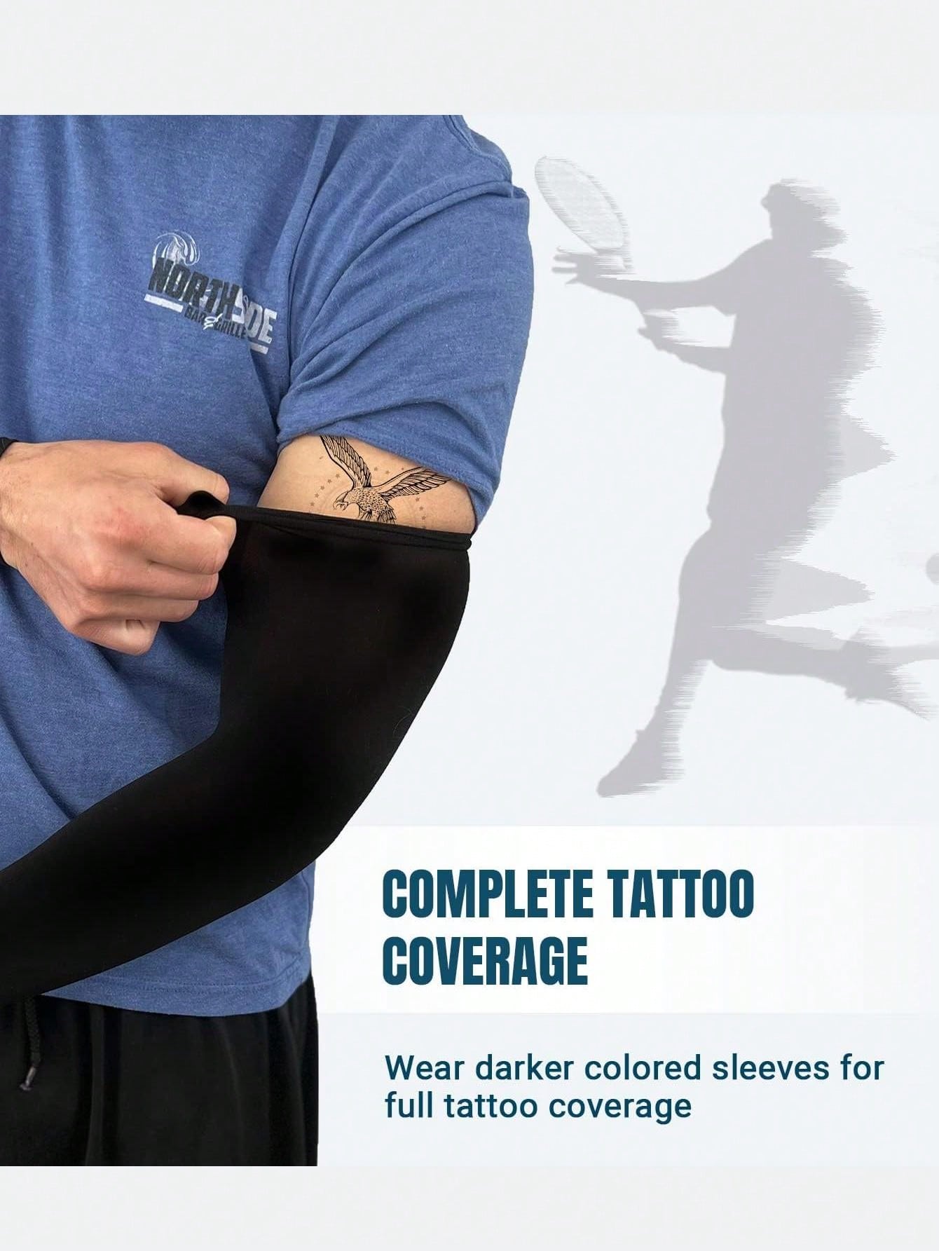 Ultimate Cooling Arm Sleeves: Tattoo Cover-Up & Sun Protection for Active Lifestyles one-size / Black one-size / Blue