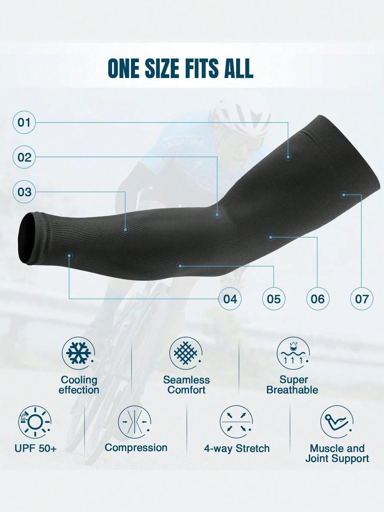 Ultimate Cooling Arm Sleeves: Tattoo Cover-Up & Sun Protection for Active Lifestyles one-size / Black one-size / Blue