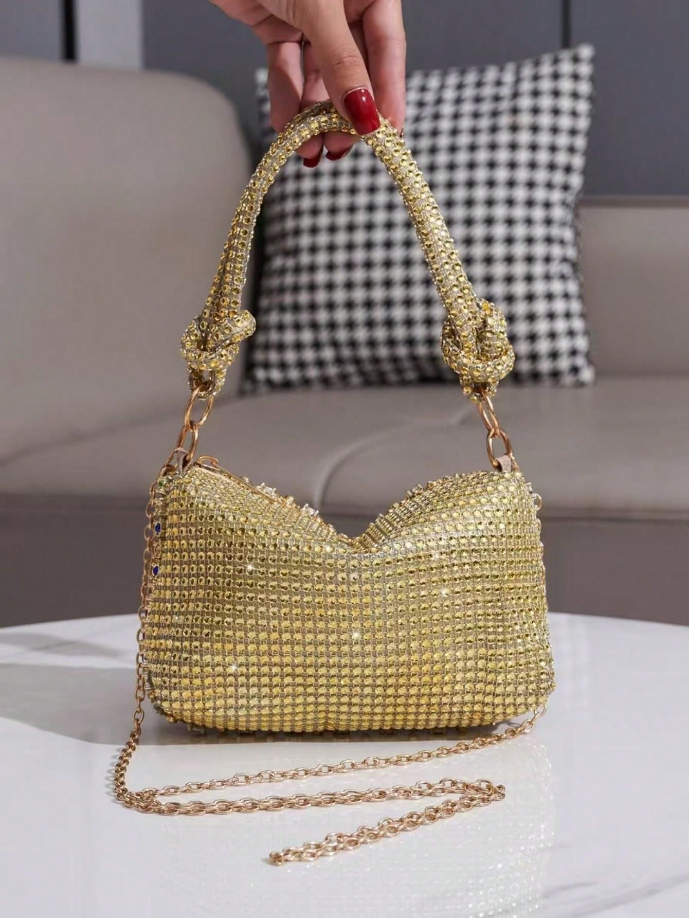 Multicolor Rhinestone Clutch: Elegant Evening Bag for Formal Occasions Default Title Default Title-
