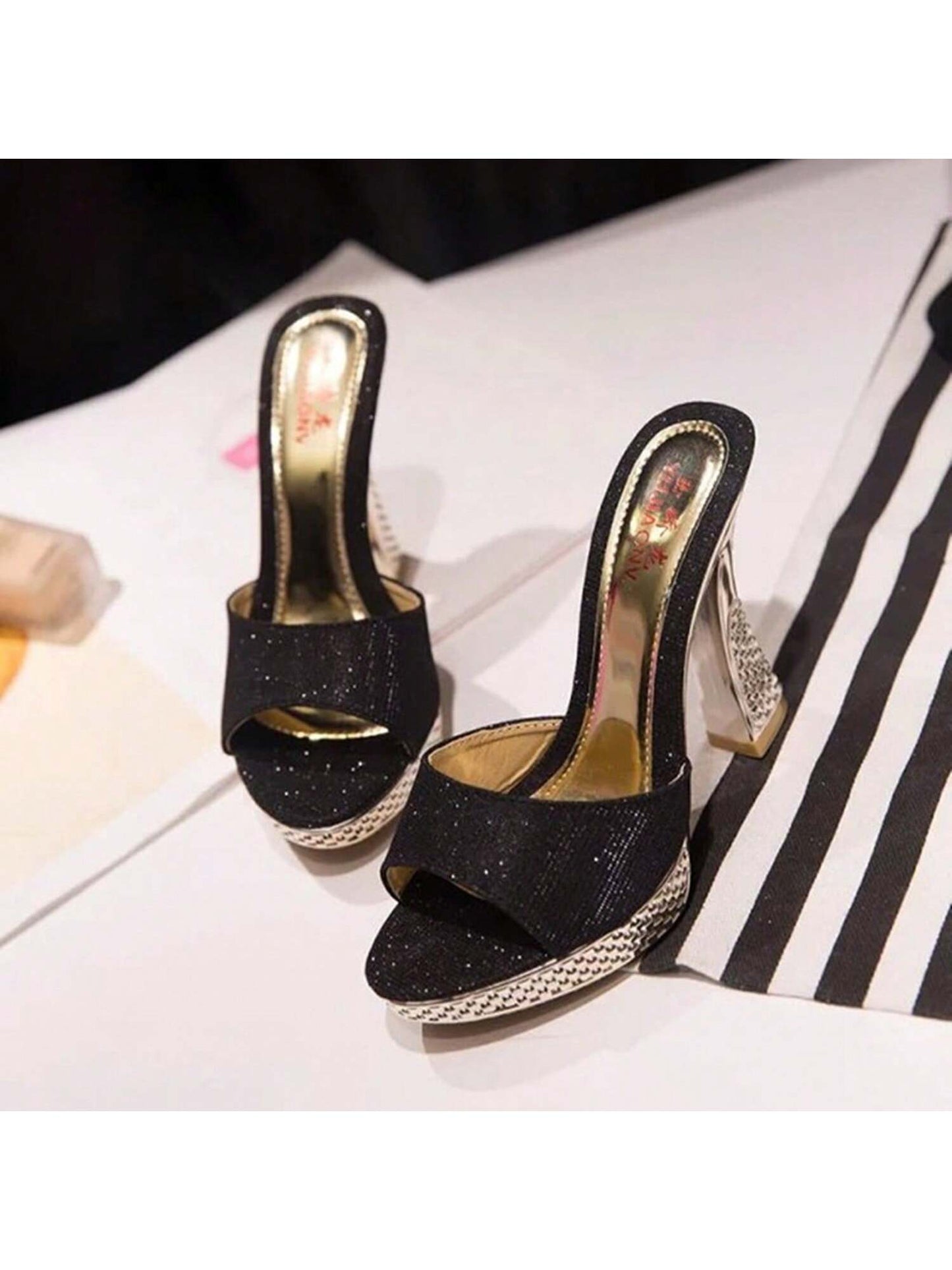 Elegant Chic Open-Toe Waterproof High Heel Sandals - Perfect for Parties and Performances Gold / CN36 Gold / CN37 Gold / CN38 Gold / CN36-Gold / CN37-Gold / CN38-Gold / CN39-Silver / CN36-Silver / CN37-Silver / CN38-Silver / CN39-Black / CN36-Black / CN37-Black / CN38-Black / CN39-