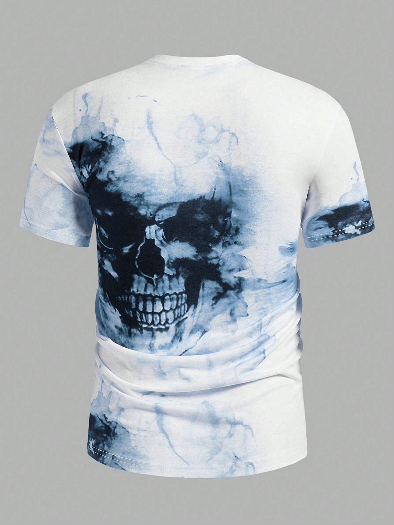 Bold Skull Graphic Casual Crew Neck T-Shirt for Men