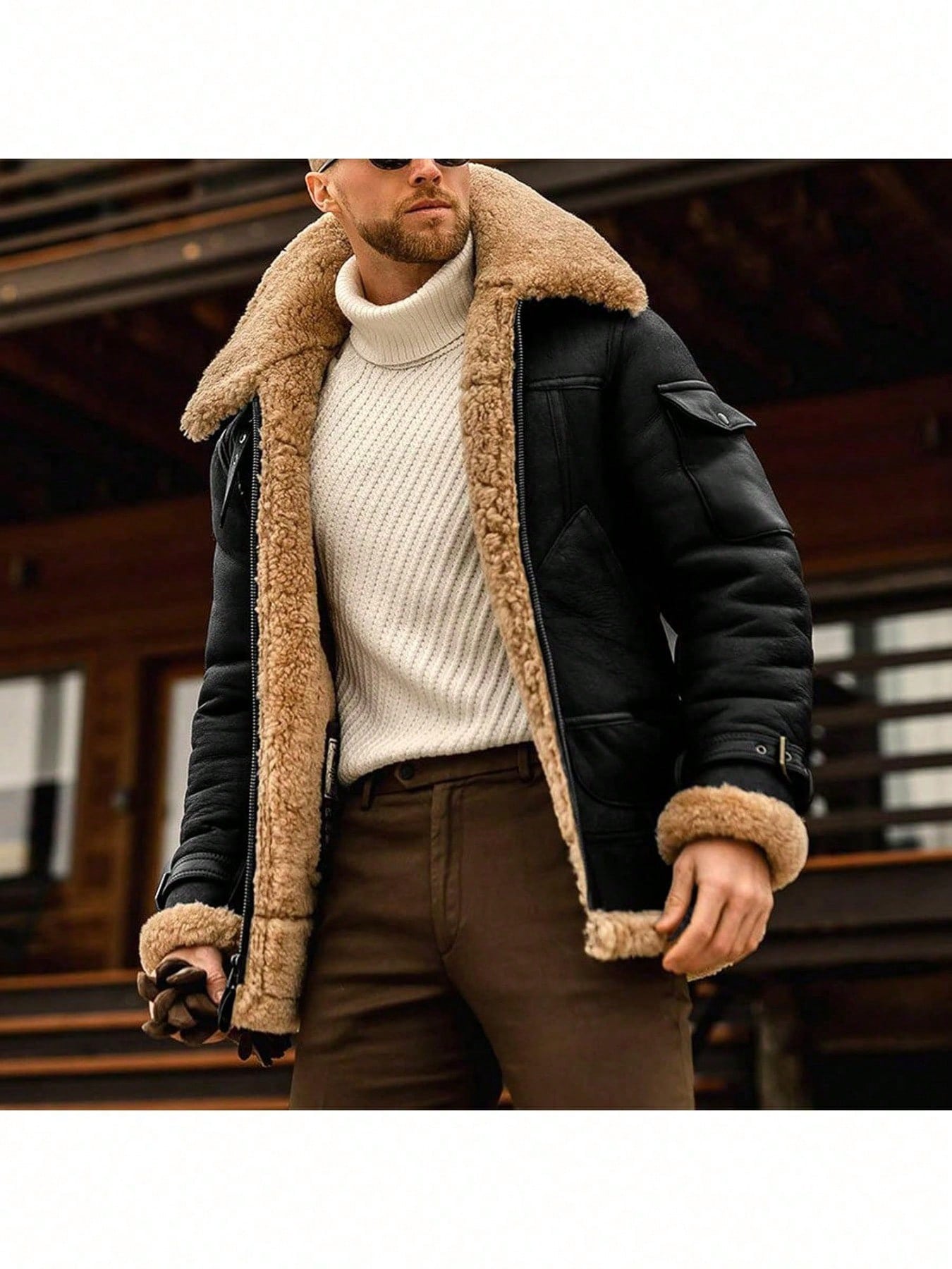 Stylish Men's Camel B3 Bomber Jacket - Premium Leather & Sheepskin Aviator Coat Brown / S Brown / M Brown / L Brown / S-Brown / M-Brown / L-Brown / XL-Brown / XXL-Brown / XXXL-Brown / XXXXL-Coffee / S-Coffee / M-Coffee / L-Coffee / XL-Coffee / XXL-Coffee / XXXL-Coffee / XXXXL-Black / S-Black / M-Black / L-Black / XL-Black / XXL-Black / XXXL-Black / XXXXL-Red / S-Red / M-Red / L-Red / XL-Red / XXL-Red / XXXL-Red / XXXXL-