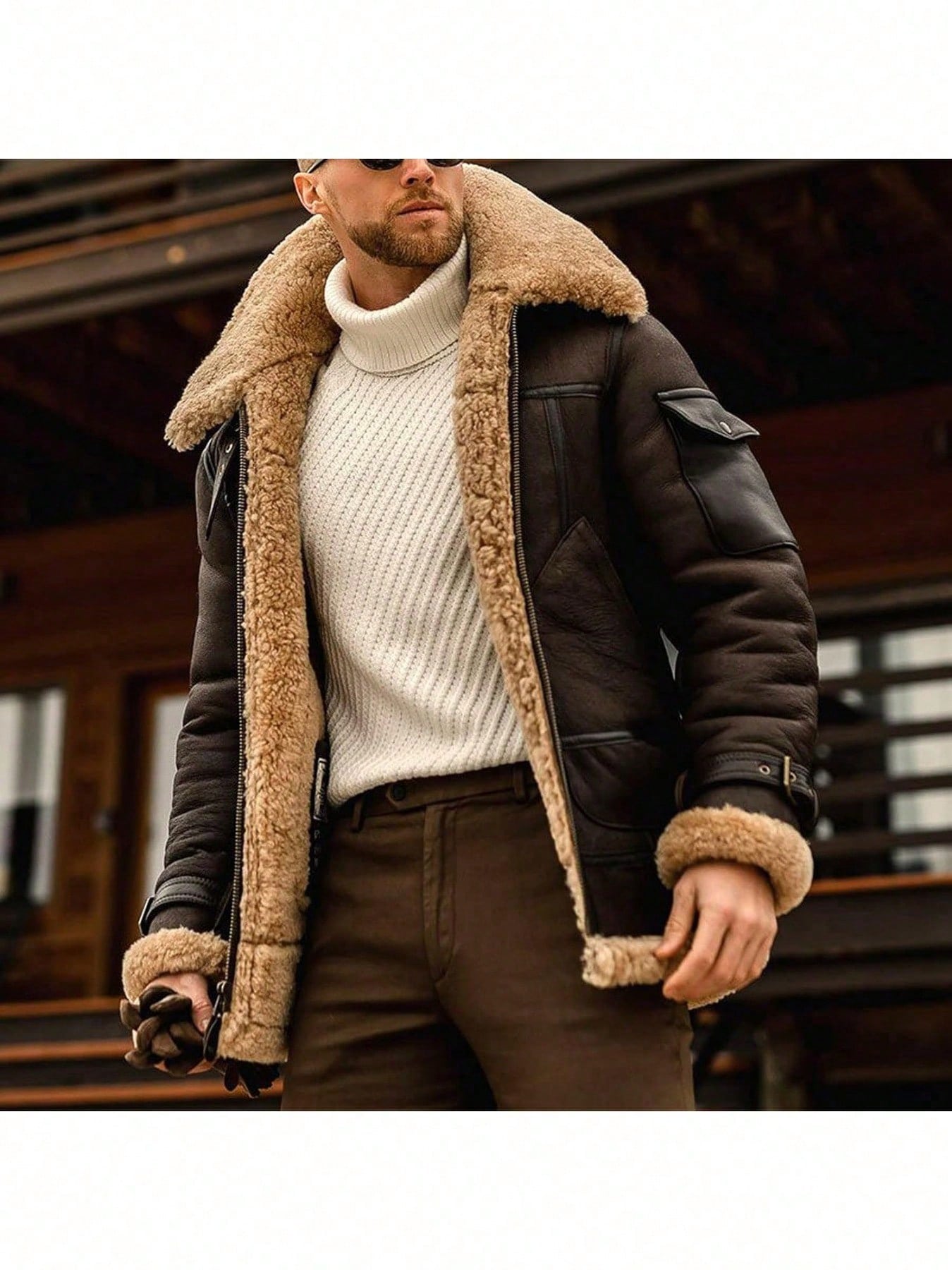 Stylish Men's Camel B3 Bomber Jacket - Premium Leather & Sheepskin Aviator Coat Brown / S Brown / M Brown / L Brown / S-Brown / M-Brown / L-Brown / XL-Brown / XXL-Brown / XXXL-Brown / XXXXL-Coffee / S-Coffee / M-Coffee / L-Coffee / XL-Coffee / XXL-Coffee / XXXL-Coffee / XXXXL-Black / S-Black / M-Black / L-Black / XL-Black / XXL-Black / XXXL-Black / XXXXL-Red / S-Red / M-Red / L-Red / XL-Red / XXL-Red / XXXL-Red / XXXXL-