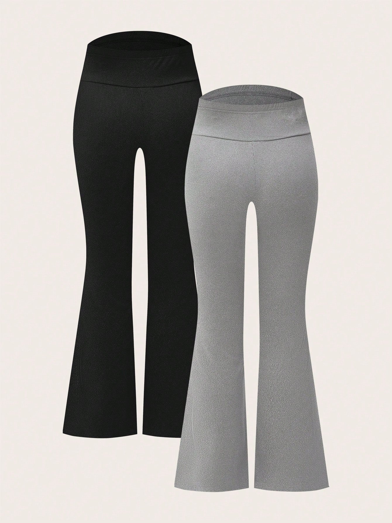 Comfort Meets Adjustable Waist Flare Maternity Leggings