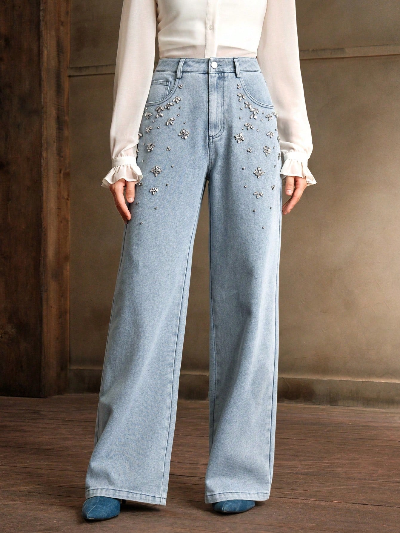 Elegant Handmade Straight Leg Pants: Chic and Comfy Spring/Summer Outfits for Women Light Wash / S Light Wash / M Light Wash / L Light Wash / S-Light Wash / M-Light Wash / L-Light Wash / XL-Dark Grey / S-Dark Grey / M-Dark Grey / L-Dark Grey / XL-Dark Wash / S-Dark Wash / M-Dark Wash / L-Dark Wash / XL-
