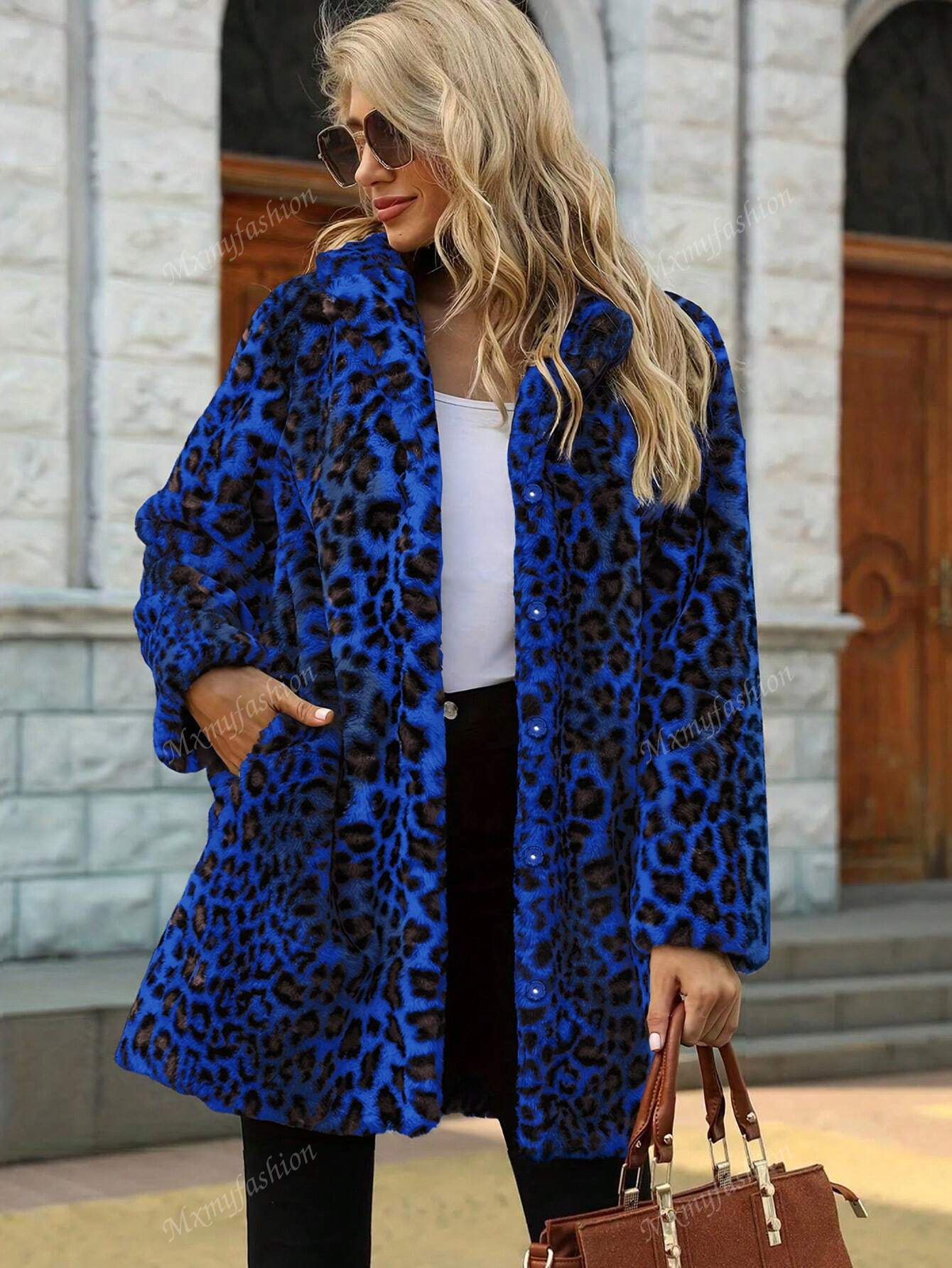 Chic Leopard Print Fuzzy Coat: Ultra-Soft, Stylish Winter Essential