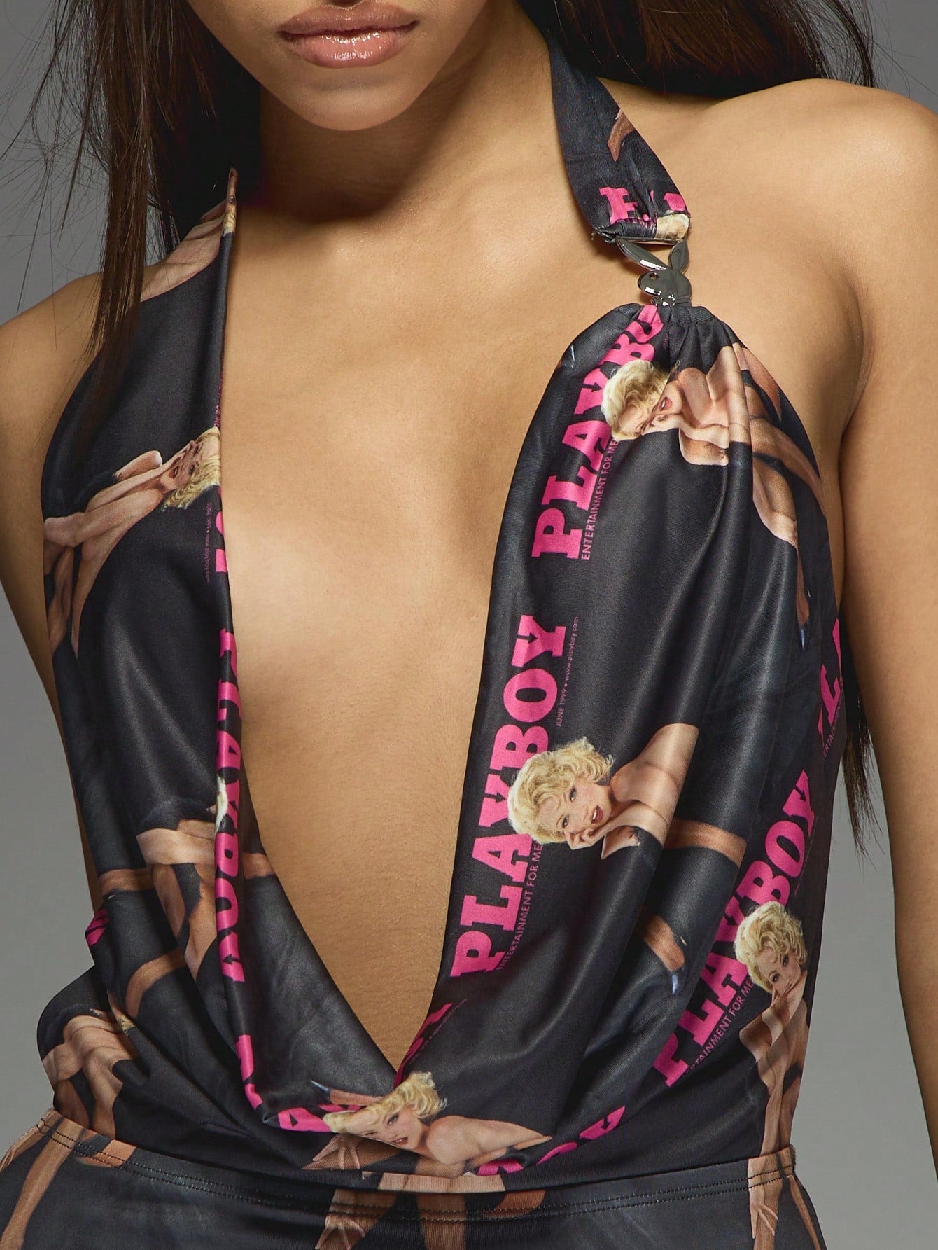 Stylish Missguided x Playboy Plunge Neck Mini Dress for Trendy Women XS S M XS-S-M-L-XL-