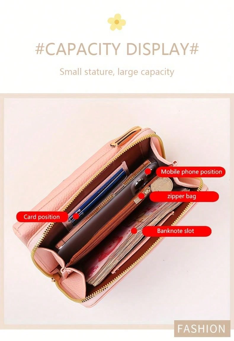 Chic Floral Embroidered Crossbody Phone Bag – Stylish Mini Handbag for Women