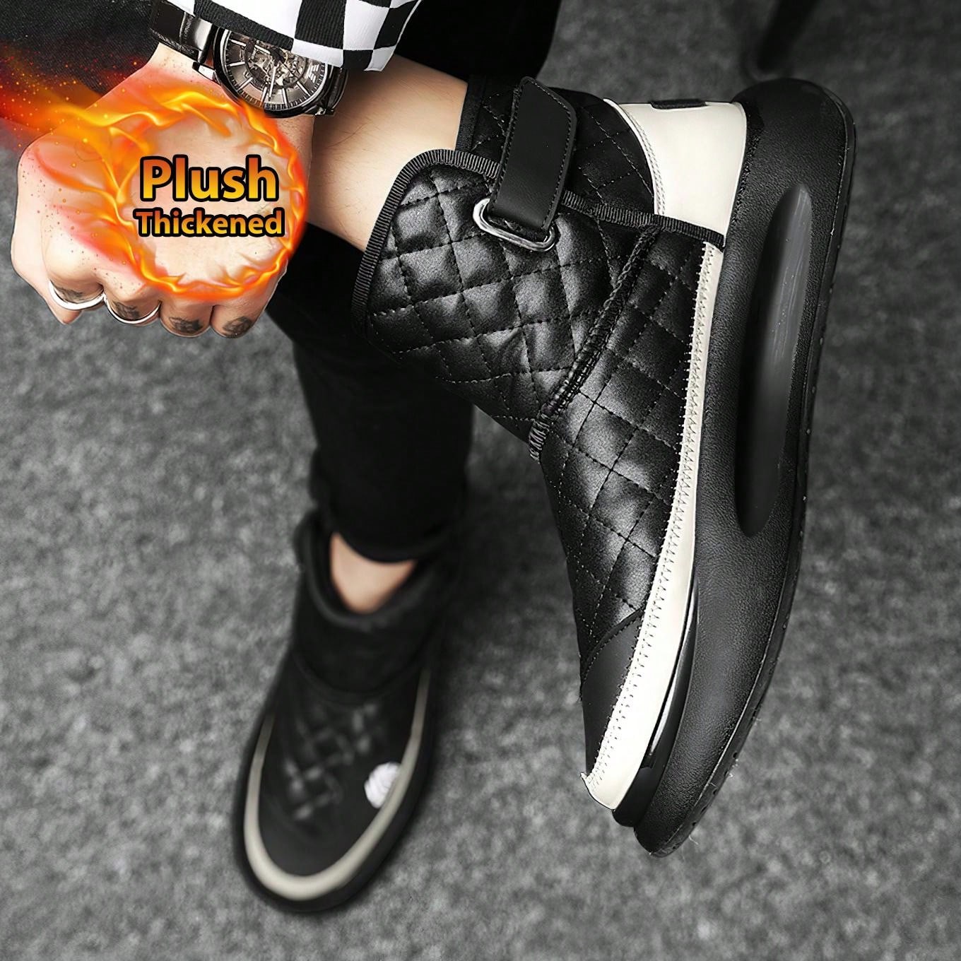 2024 Winter Warmth: Men's High-Top Fur-Integrated Snow Boots White / US7 White / US7.5 White / US8.5 White / US7-White / US7.5-White / US8.5-White / US9-White / US10.5-Black Orange / US7-Black Orange / US7.5-Black Orange / US8.5-Black Orange / US9-Black Orange / US10-Black Orange / US10.5-Black and White / US7-Black and White / US7.5-Black and White / US8.5-Black and White / US9-Black and White / US10-Black and White / US10.5-