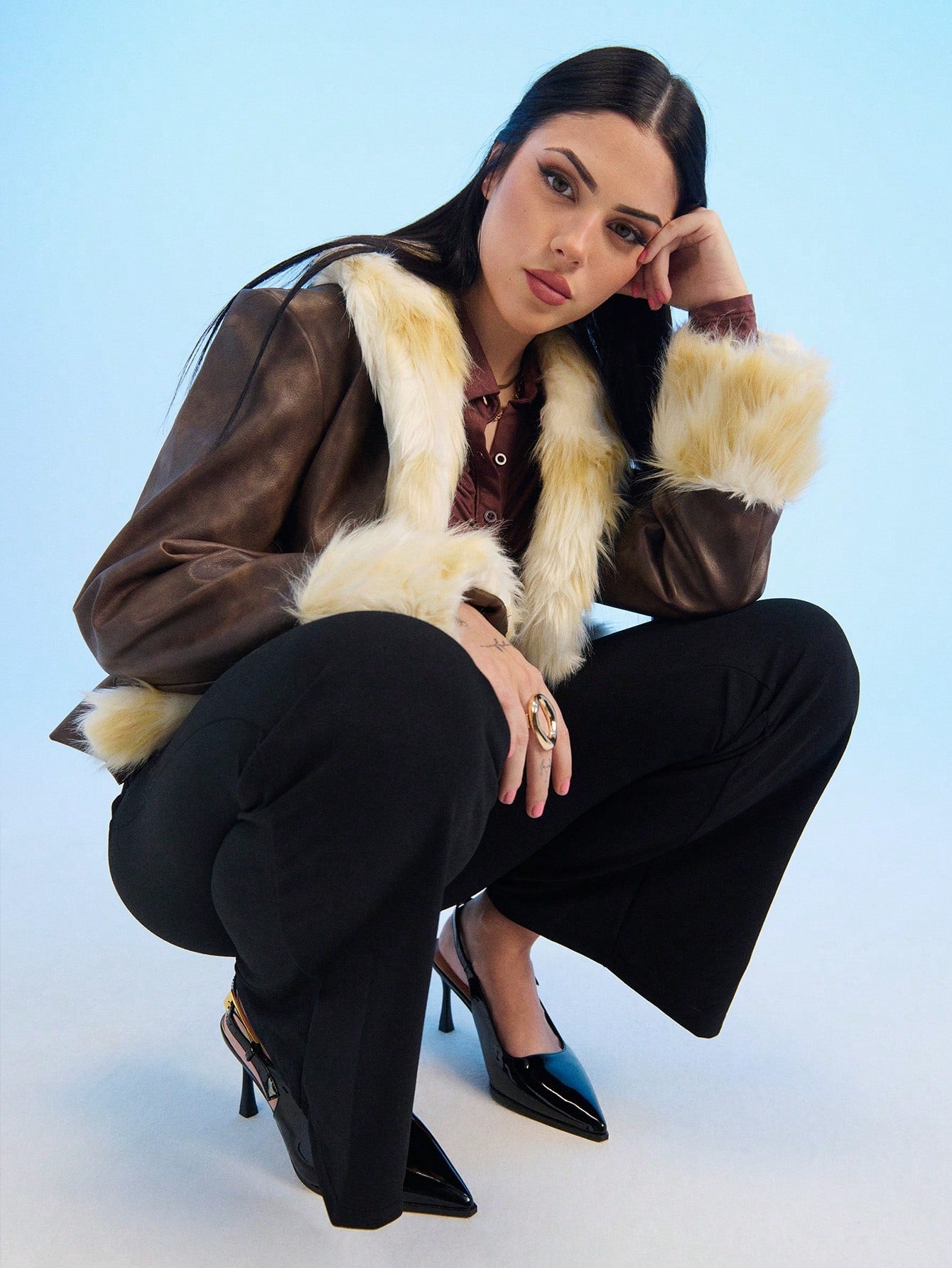 Reflective Hollow-Out Statement Ring – Unleash Your Bold Style one-size one-size-