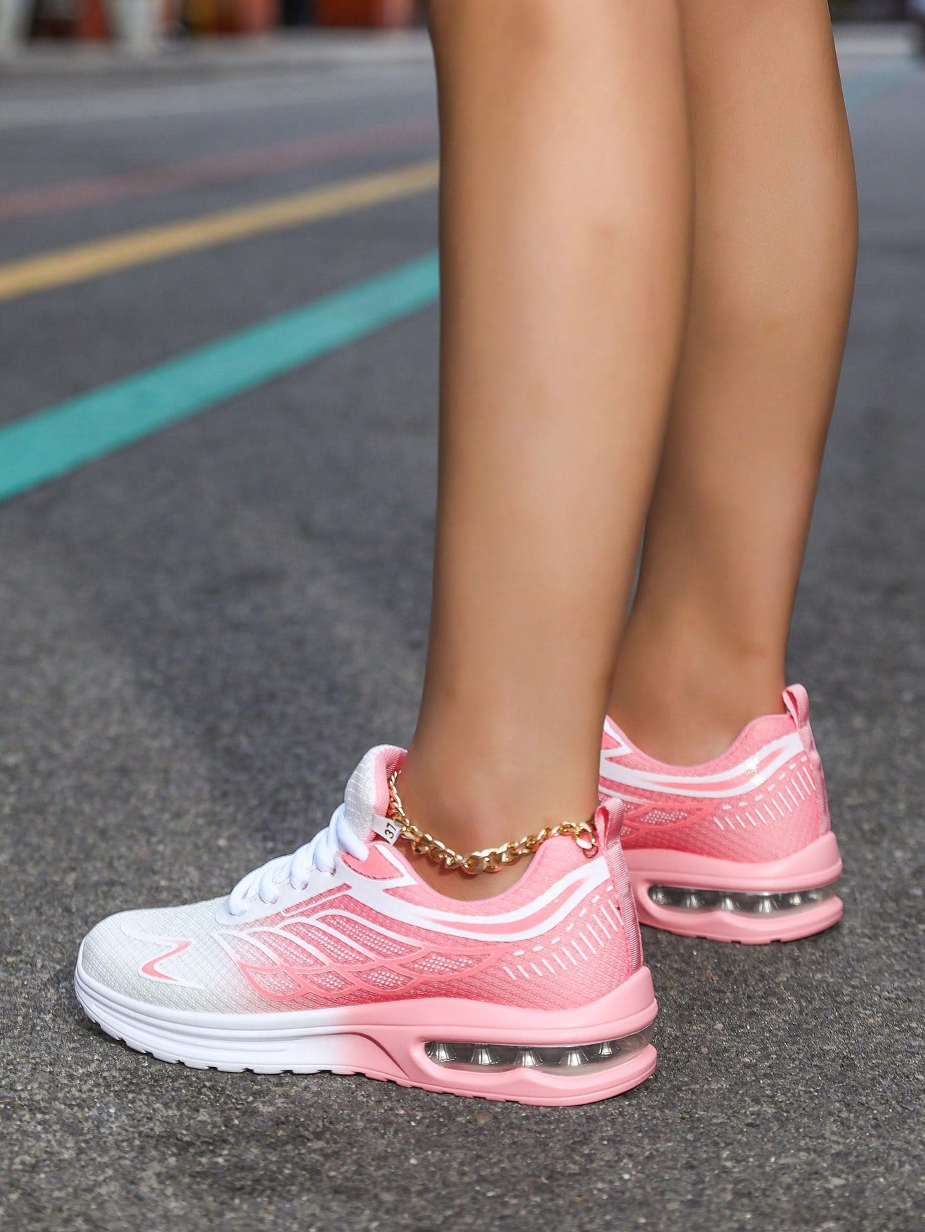 Stylish Colorful Gradient Knit Air Cushion Sneakers for Ultimate Comfort & Performance Green / EUR37 Black / EUR39