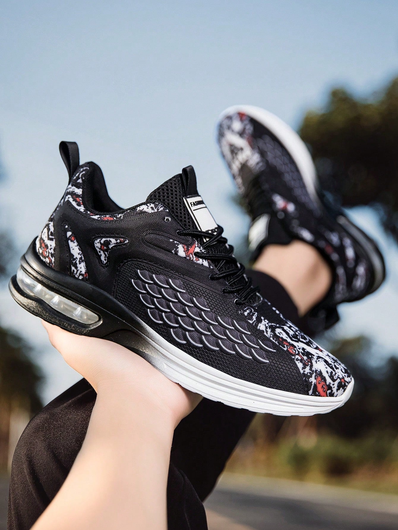 Stylish Colorful Gradient Knit Air Cushion Sneakers for Ultimate Comfort & Performance Green / EUR37 Black / EUR39