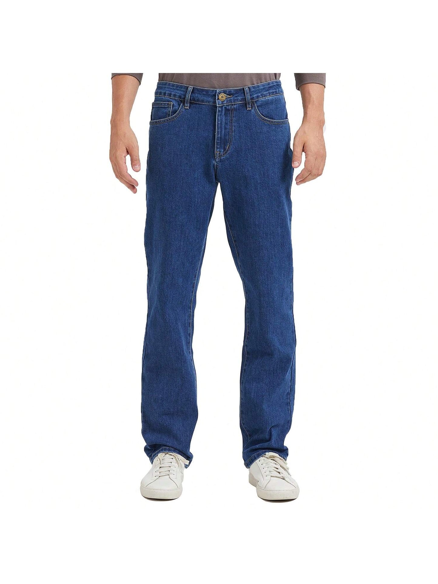 Men's Classic Cowboy Jeans - Regular Straight Leg with Stretch for All-Day Comfort 4# Dark Blue / 34W X 32L 4# Dark Blue / 38W X 32L