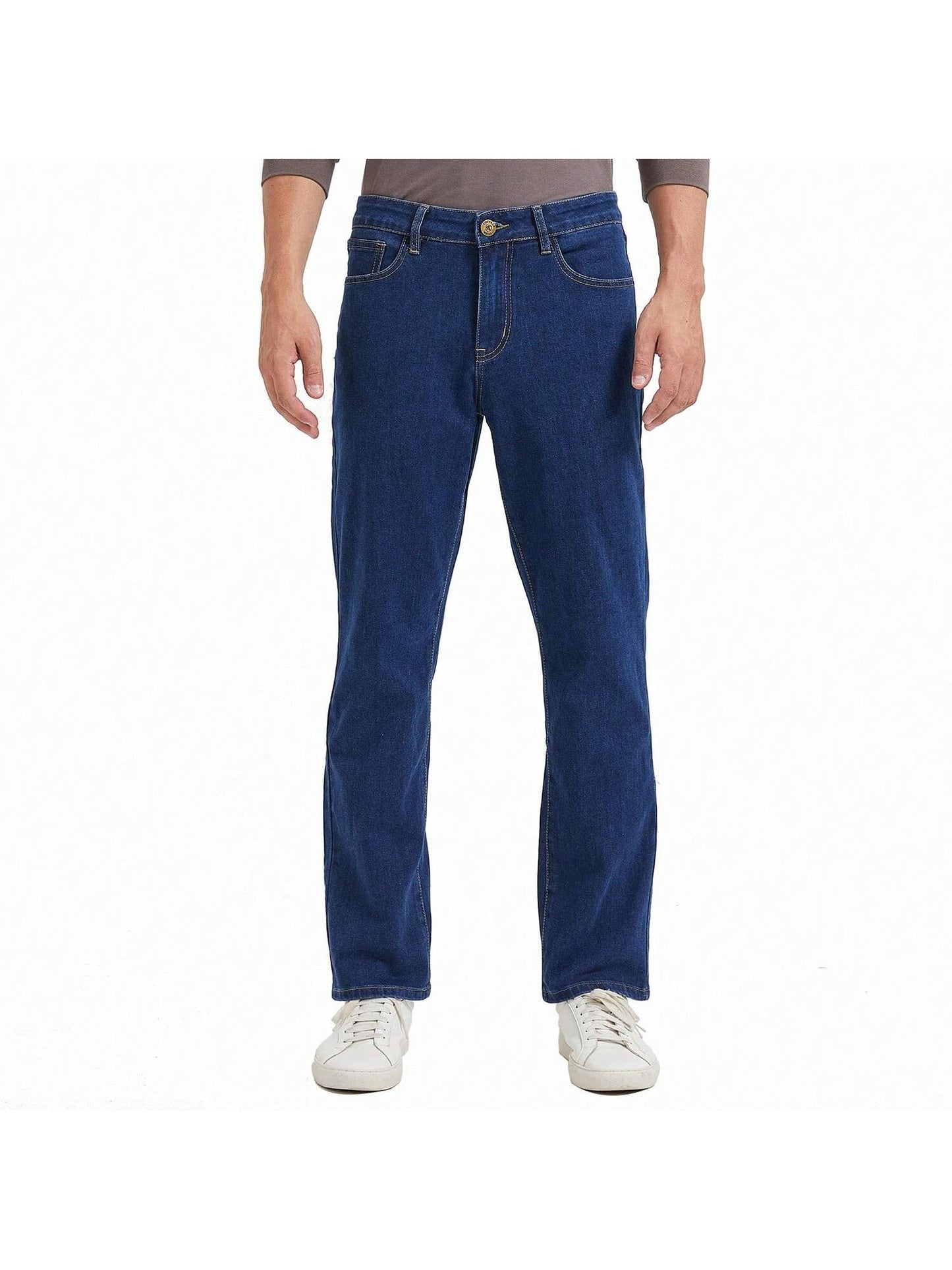 Men's Classic Cowboy Jeans - Regular Straight Leg with Stretch for All-Day Comfort 4# Dark Blue / 34W X 32L 4# Dark Blue / 38W X 32L
