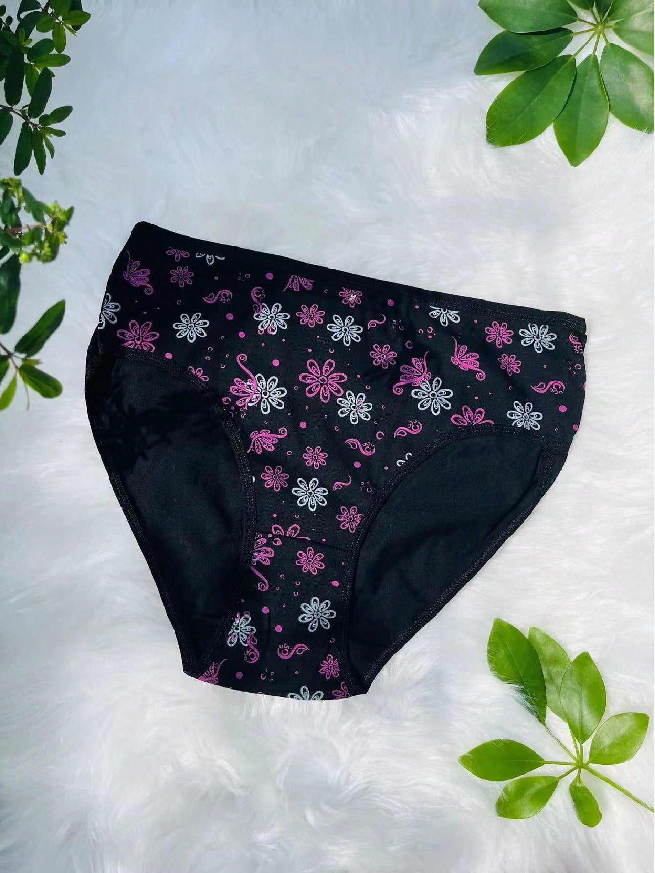 12-Pack High-Density Breathable Cotton Women's Panties in Assorted Prints and Colors M L XL M-L-XL-