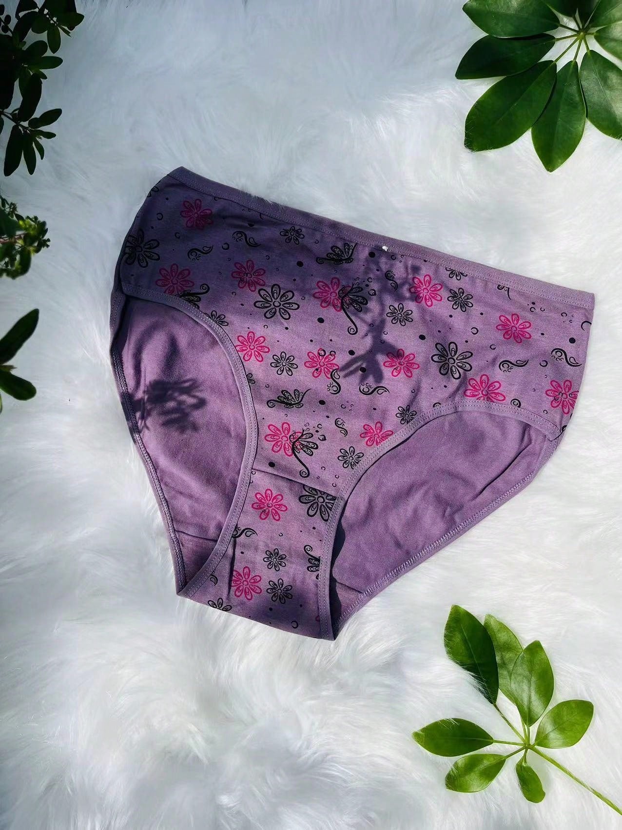 12-Pack High-Density Breathable Cotton Women's Panties in Assorted Prints and Colors M L XL M-L-XL-