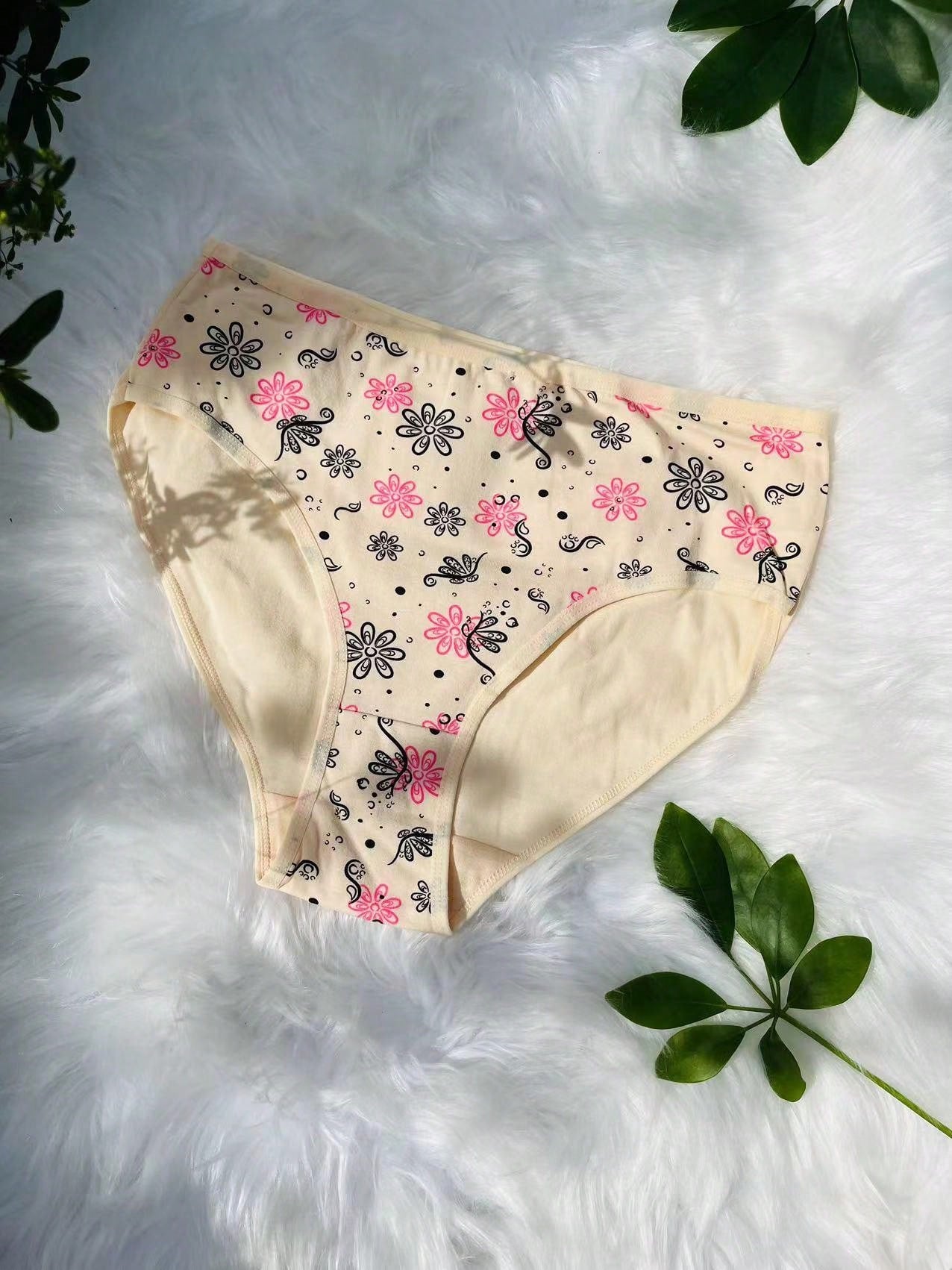 12-Pack High-Density Breathable Cotton Women's Panties in Assorted Prints and Colors M L XL M-L-XL-