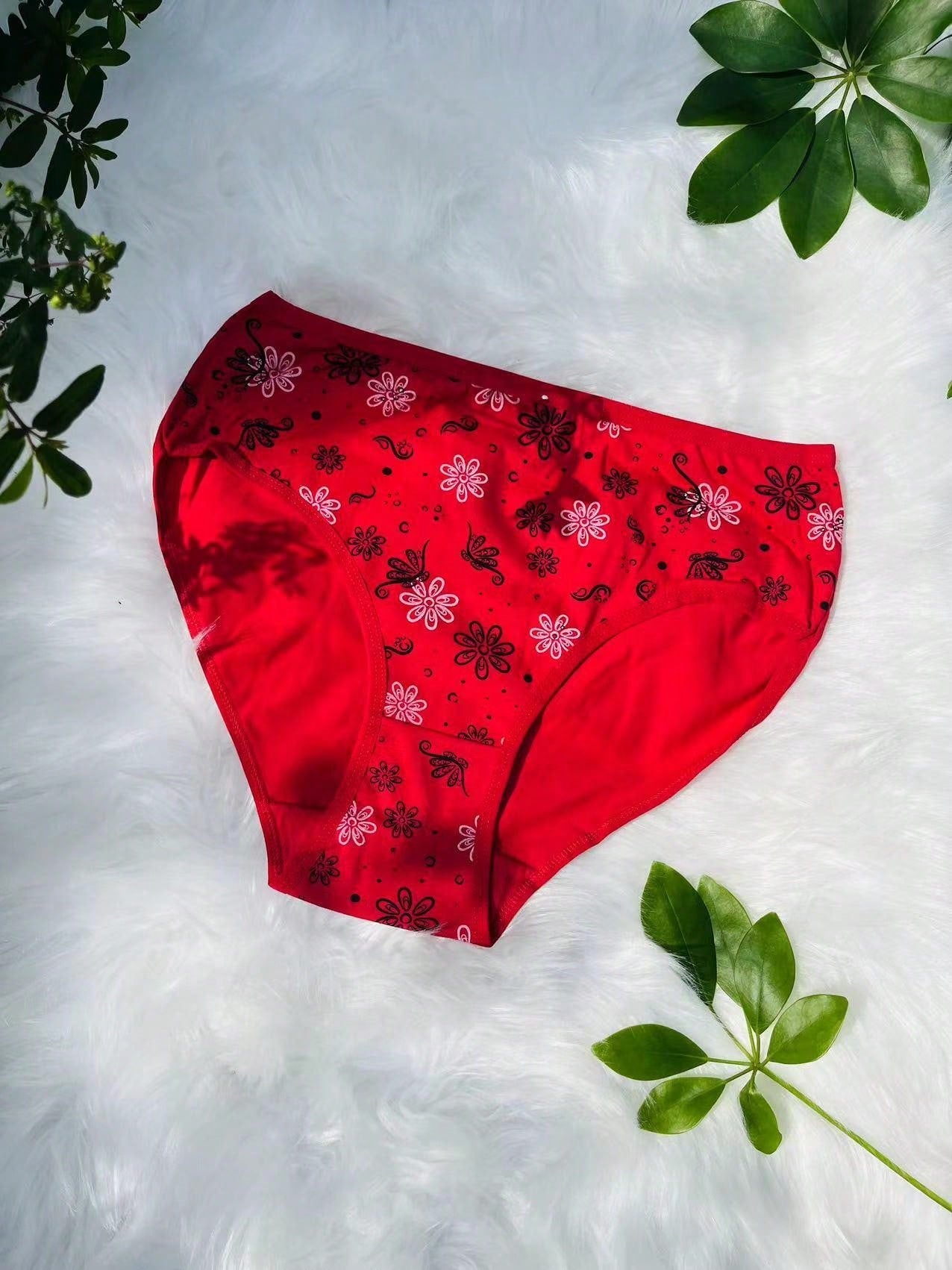 12-Pack High-Density Breathable Cotton Women's Panties in Assorted Prints and Colors M L XL M-L-XL-