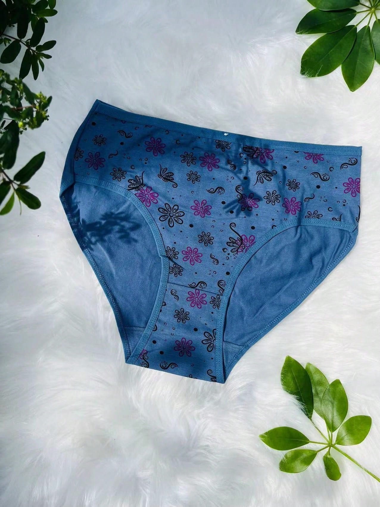 12-Pack High-Density Breathable Cotton Women's Panties in Assorted Prints and Colors M L XL M-L-XL-
