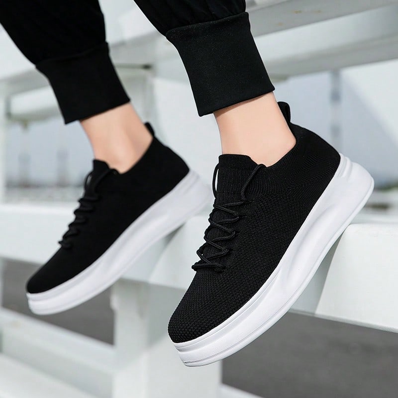 Men's Casual Sneakers: Breathable & Comfortable Skateboarding Shoes for Everyday Wear White / EUR36 White / EUR37