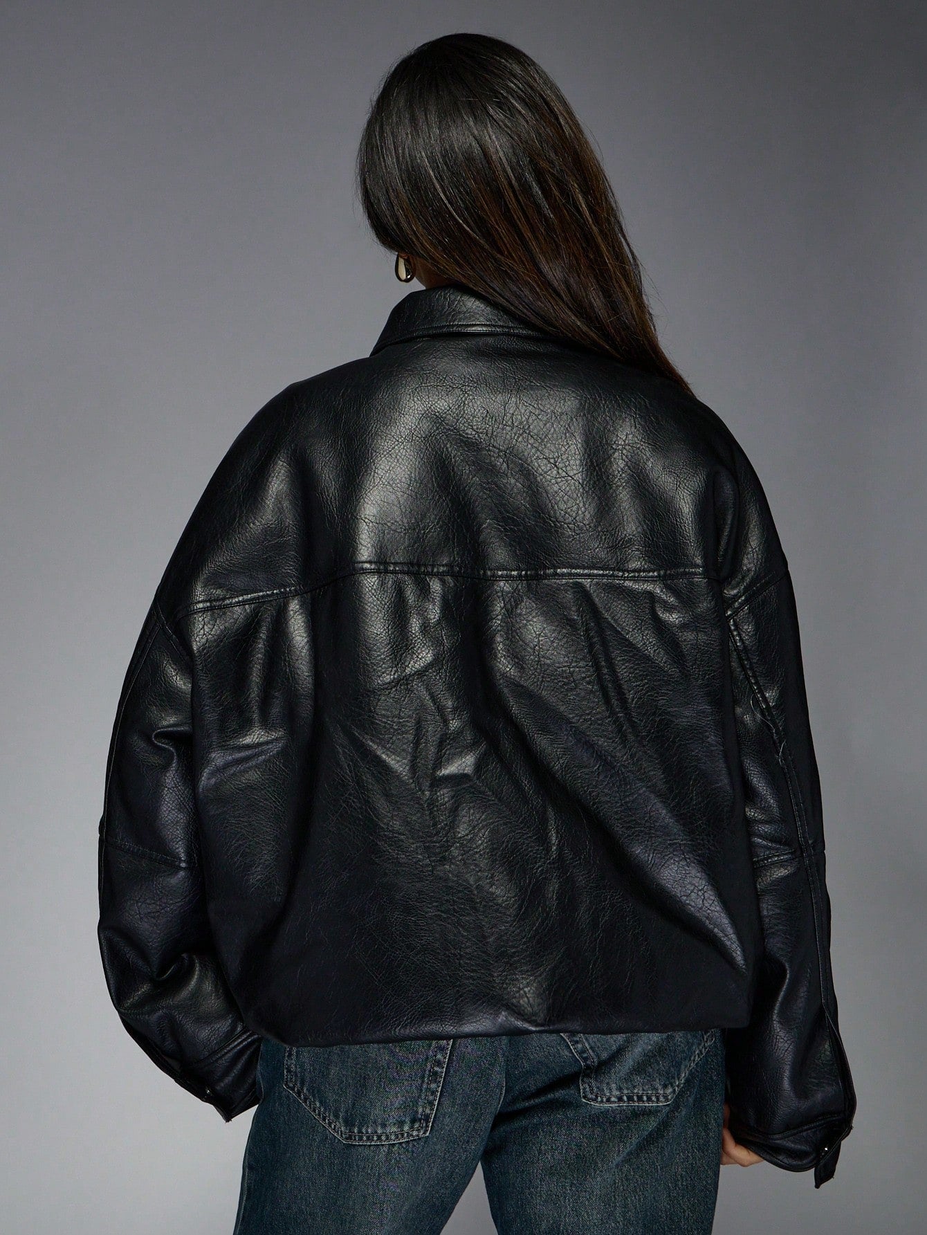 Cozy Chic: MISSGUIDED Faux Leather Fuffed Winter Jacket