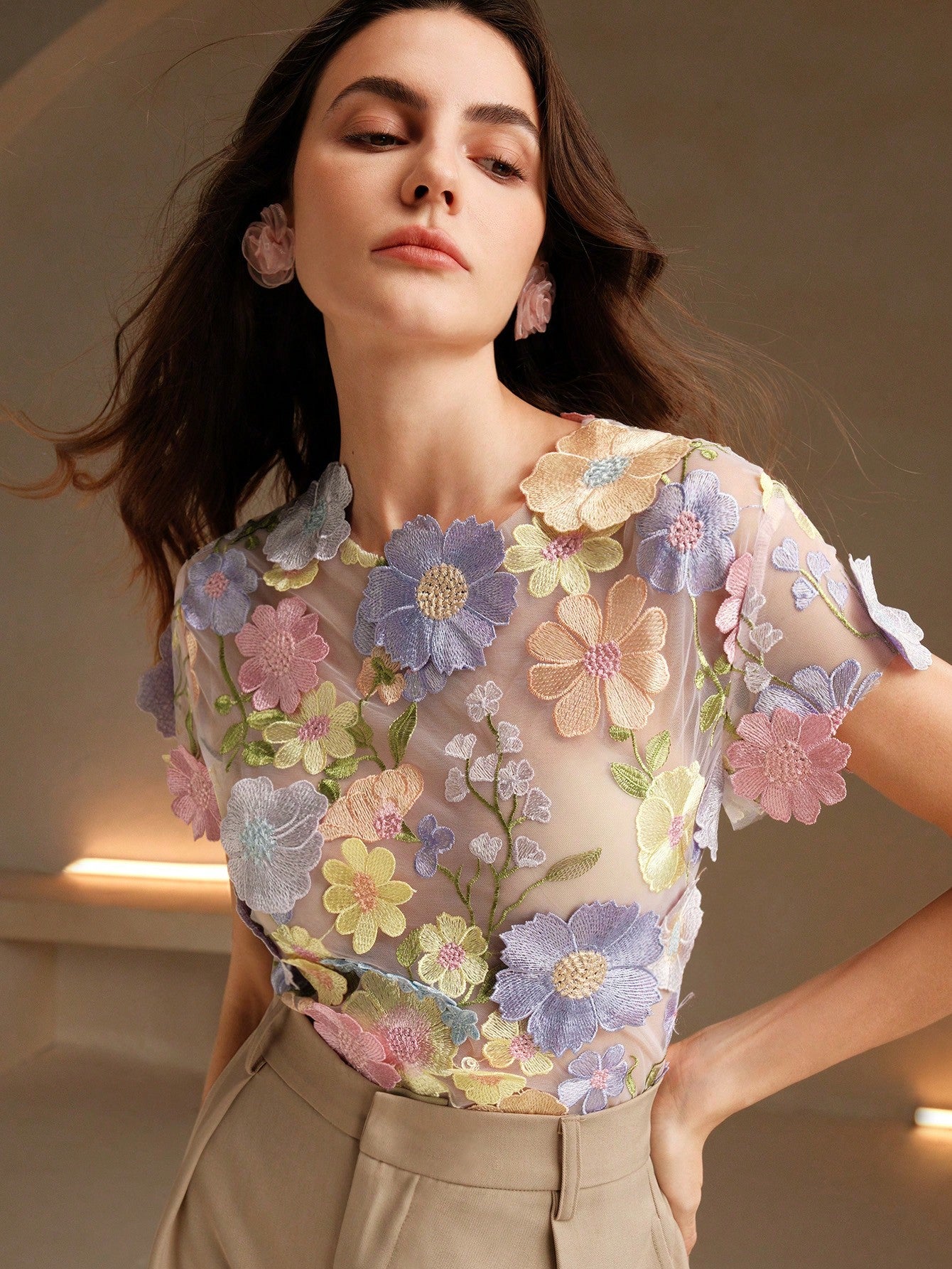 3D Floral Embroidery Multi-Color Blouse for a Romantic Look Black / S Black / M Black / L Black / S-Black / M-Black / L-Black / XL-Dusty Pink / S-Dusty Pink / M-Dusty Pink / L-Dusty Pink / XL-Burgundy / S-Burgundy / M-Burgundy / L-Burgundy / XL-Navy Blue / S-Navy Blue / M-Navy Blue / L-Navy Blue / XL-Rose Red / S-Rose Red / M-Rose Red / L-Rose Red / XL-Baby Pink / S-Baby Pink / M-Baby Pink / L-Baby Pink / XL-