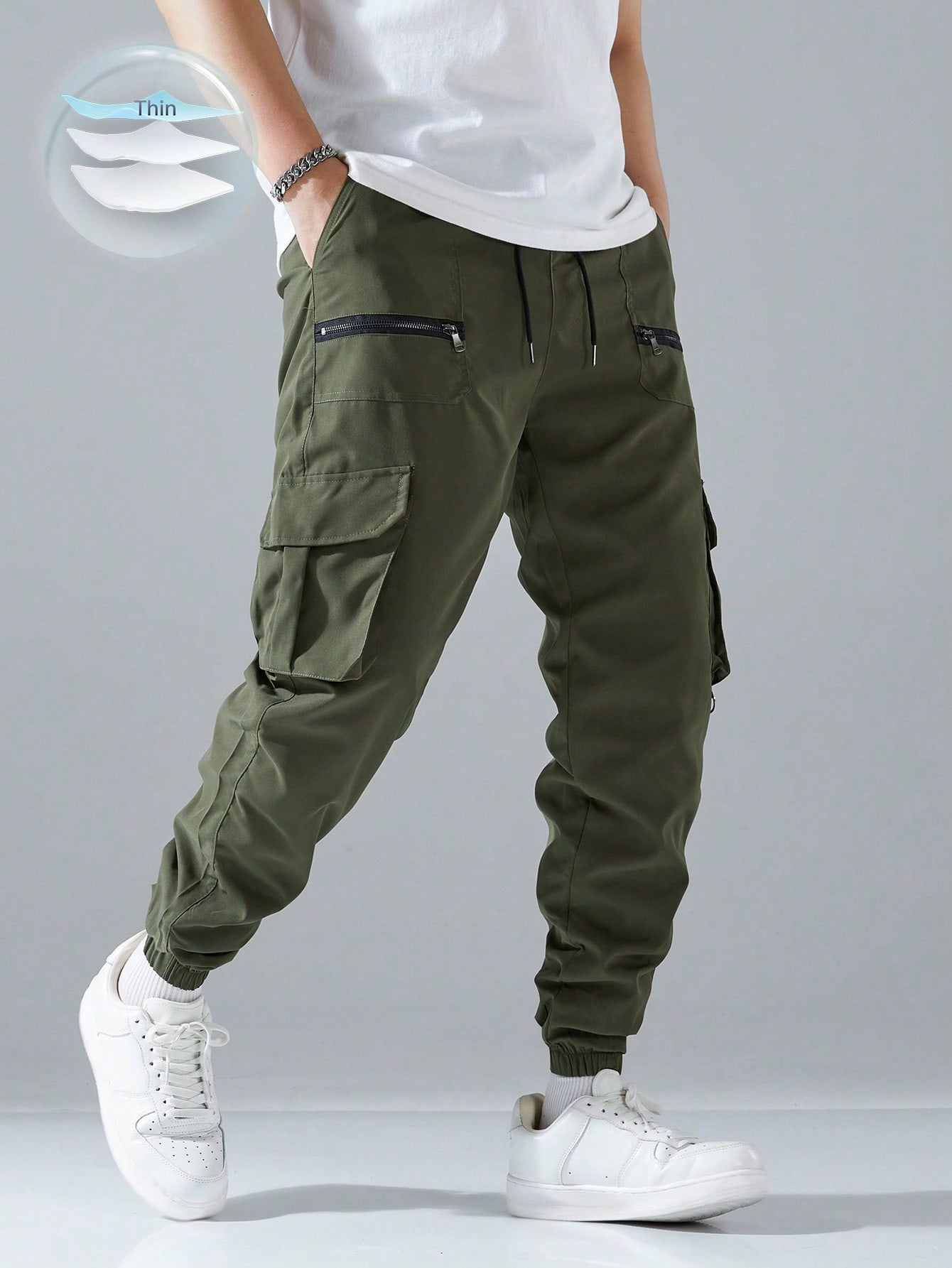 Loose Fit Cargo Pants with Flap Pockets and Drawstring Waist for Ultimate Comfort Black / S Black / M