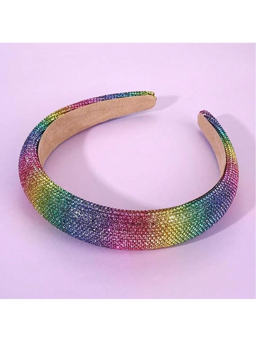 Vibrant Mardi Gras Headband with Rhinestones - Purple, Green & Yellow No.1 / 1Pack No.2 / 1Pack
