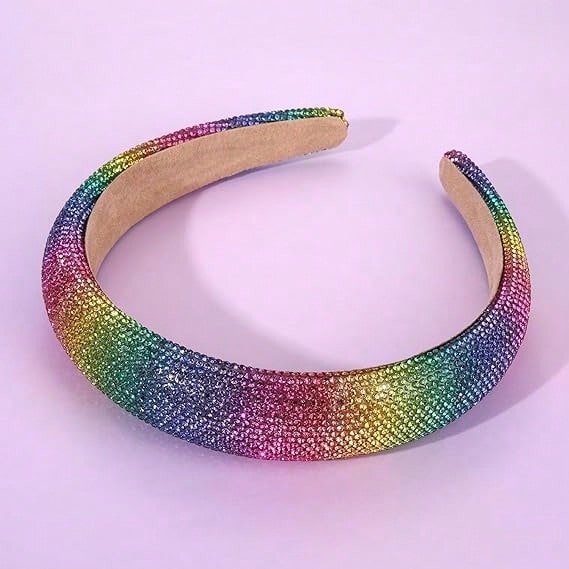 Vibrant Mardi Gras Headband with Rhinestones - Purple, Green & Yellow No.1 / 1Pack No.2 / 1Pack