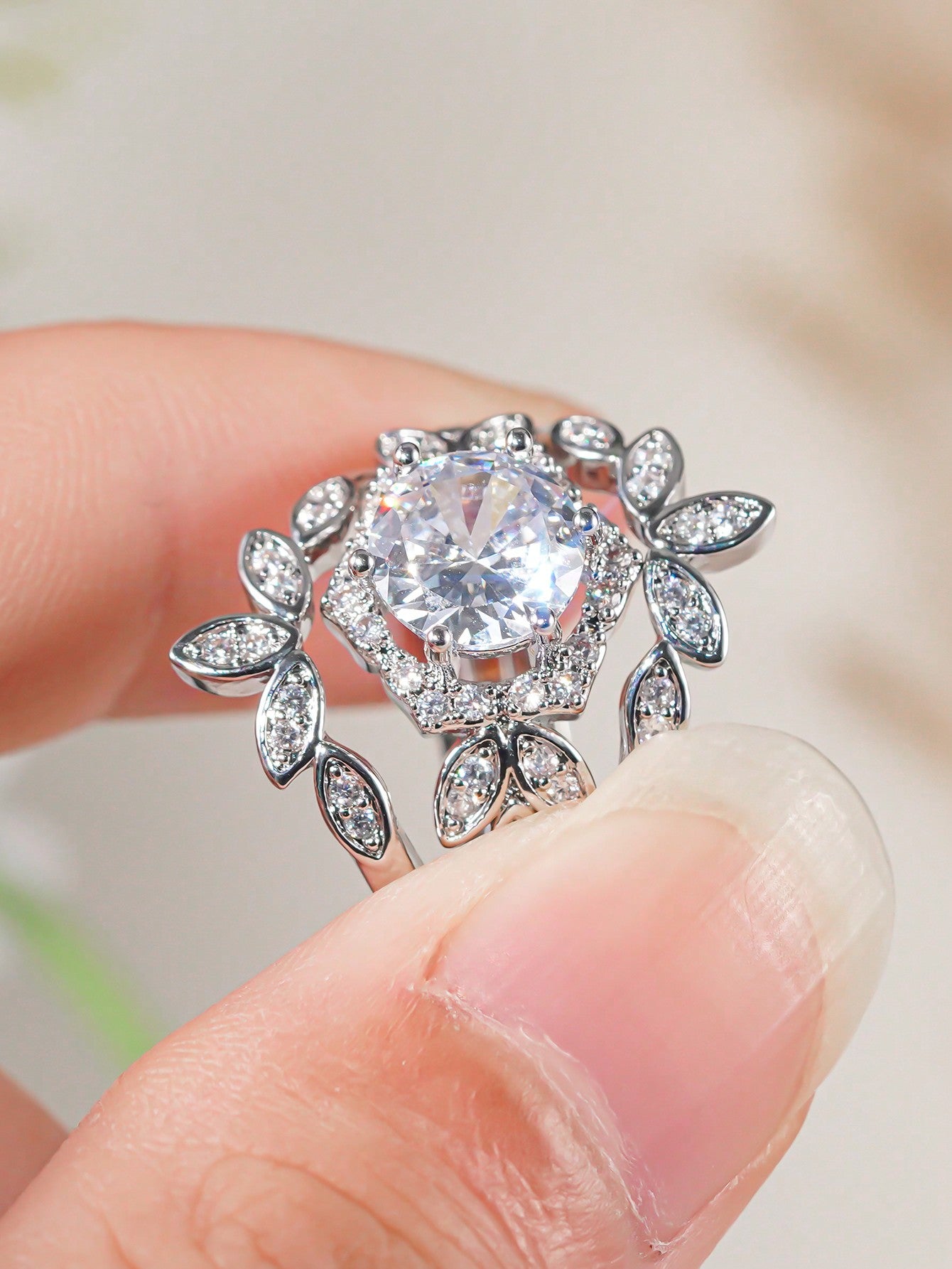 Elegant 3-Piece Charm Zirconia Ring Set - Perfect Wedding & Valentine's Day Gift for Her 6 / Silver 7 / Silver 8 / Silver 6 / Silver-7 / Silver-8 / Silver-9 / Silver-10 / Silver-