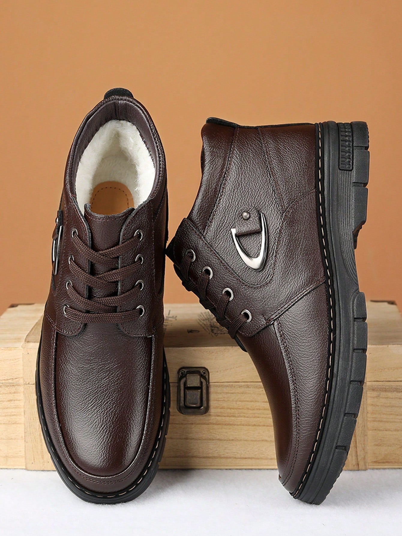Cozy & Stylish Solid Color Plus Fleece Men's Snow Boots for Ultimate Winter Comfort EUR38 EUR39