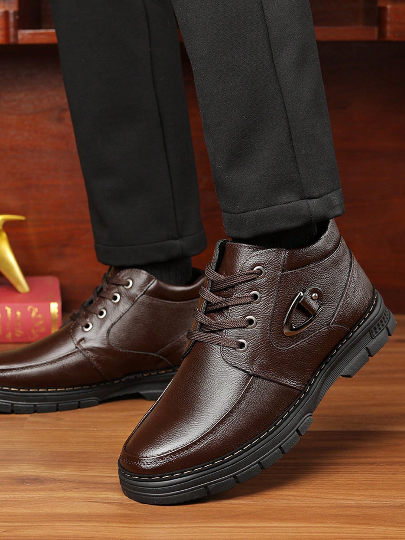 Cozy & Stylish Solid Color Plus Fleece Men's Snow Boots for Ultimate Winter Comfort EUR38 EUR39