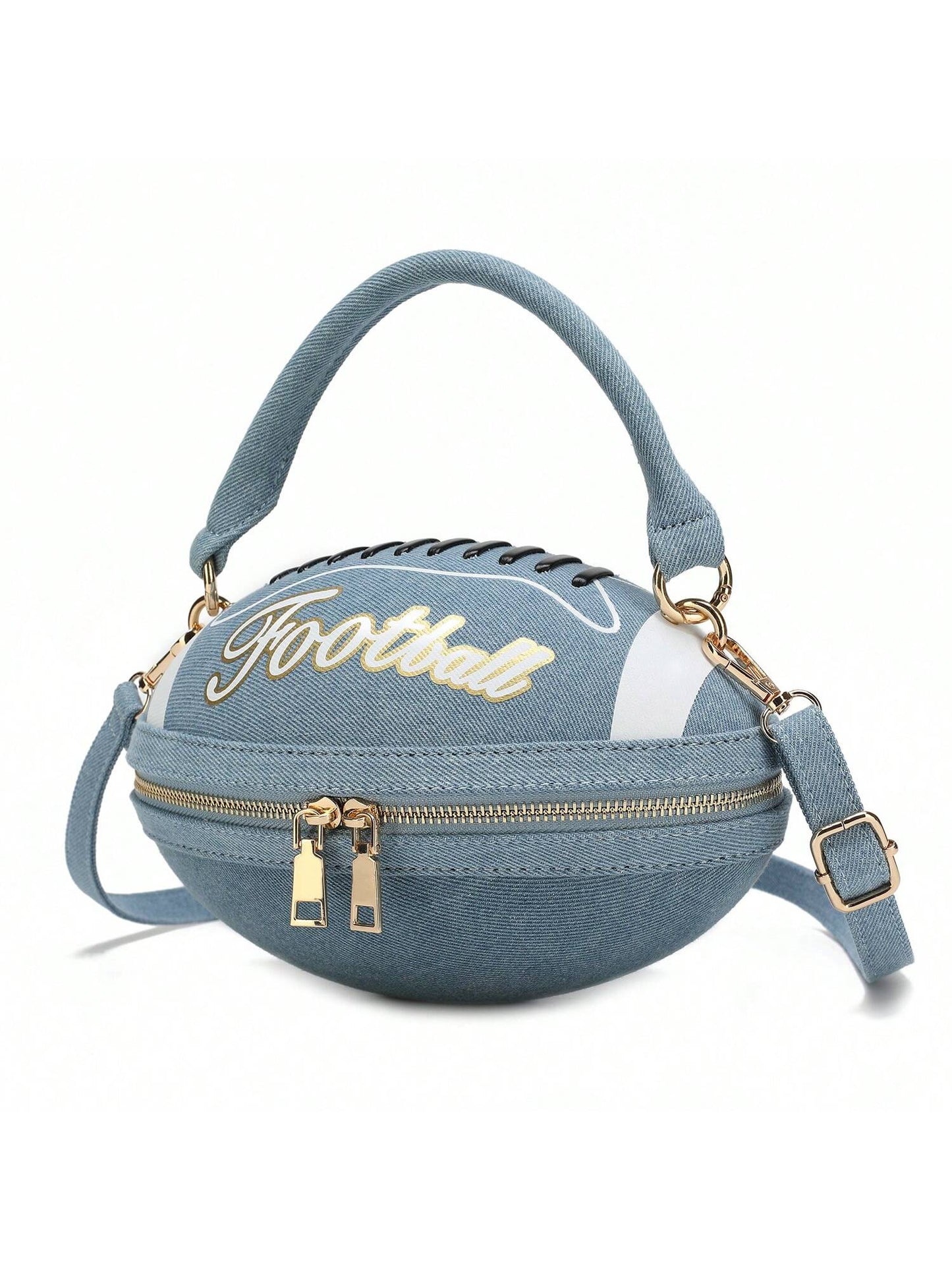 Score Big with Our Football-Shaped Crossbody Handbag: The Ultimate Sports-Themed Purse!
