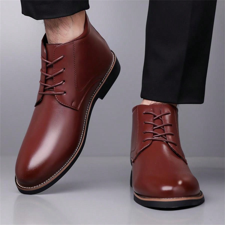 Stylish High-Top Casual Walking Shoes for Men - Comfortable, Durable, and Anti-Slip