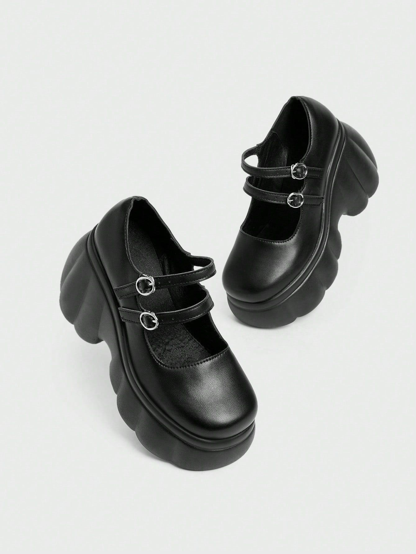 Platform Mary Jane Shoes for Spring - Thick Sole Chunky Heeled Oxfords Beige / EUR36 Beige / EUR37 Beige / EUR38 Beige / EUR36-Beige / EUR37-Beige / EUR38-Beige / EUR39-Beige / EUR40-Beige / EUR41-Beige / EUR42-Black / EUR36-Black / EUR37-Black / EUR38-Black / EUR39-Black / EUR40-Black / EUR41-Black / EUR42-