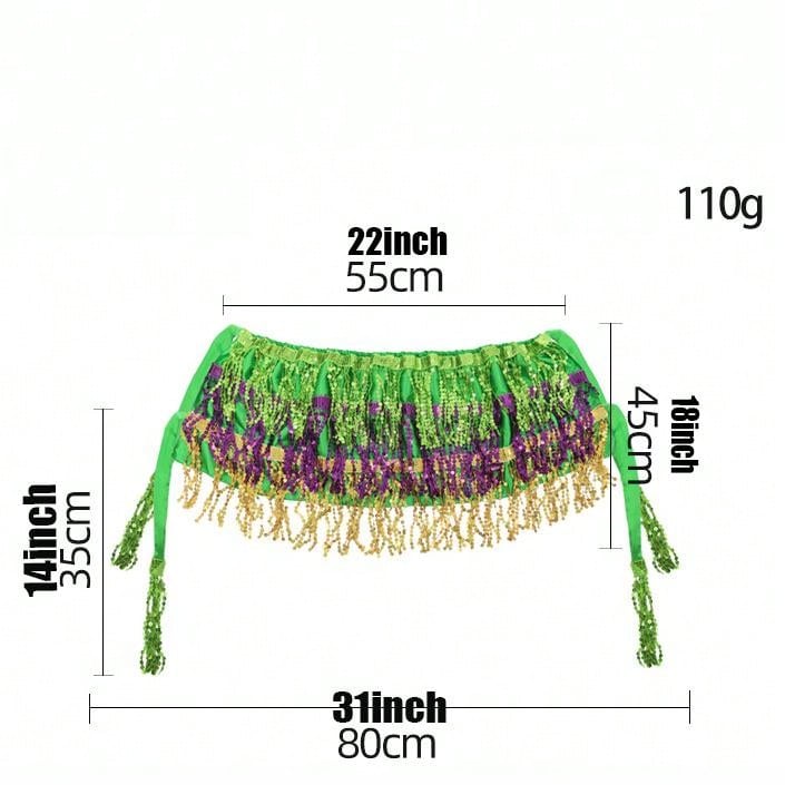 Vibrant Mardi Gras Fringe Sequin Strapless Crop Top – Dazzle in Style! one-size