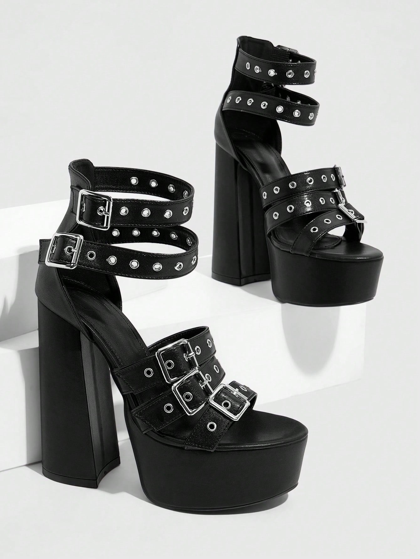 Thick High Heel Platform Sandals for Cool Girls EUR37 EUR40 EUR37-EUR40-