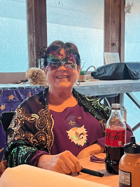 Sparkling Mardi Gras Shawl & Mask Set – Stylish Sequin Poncho