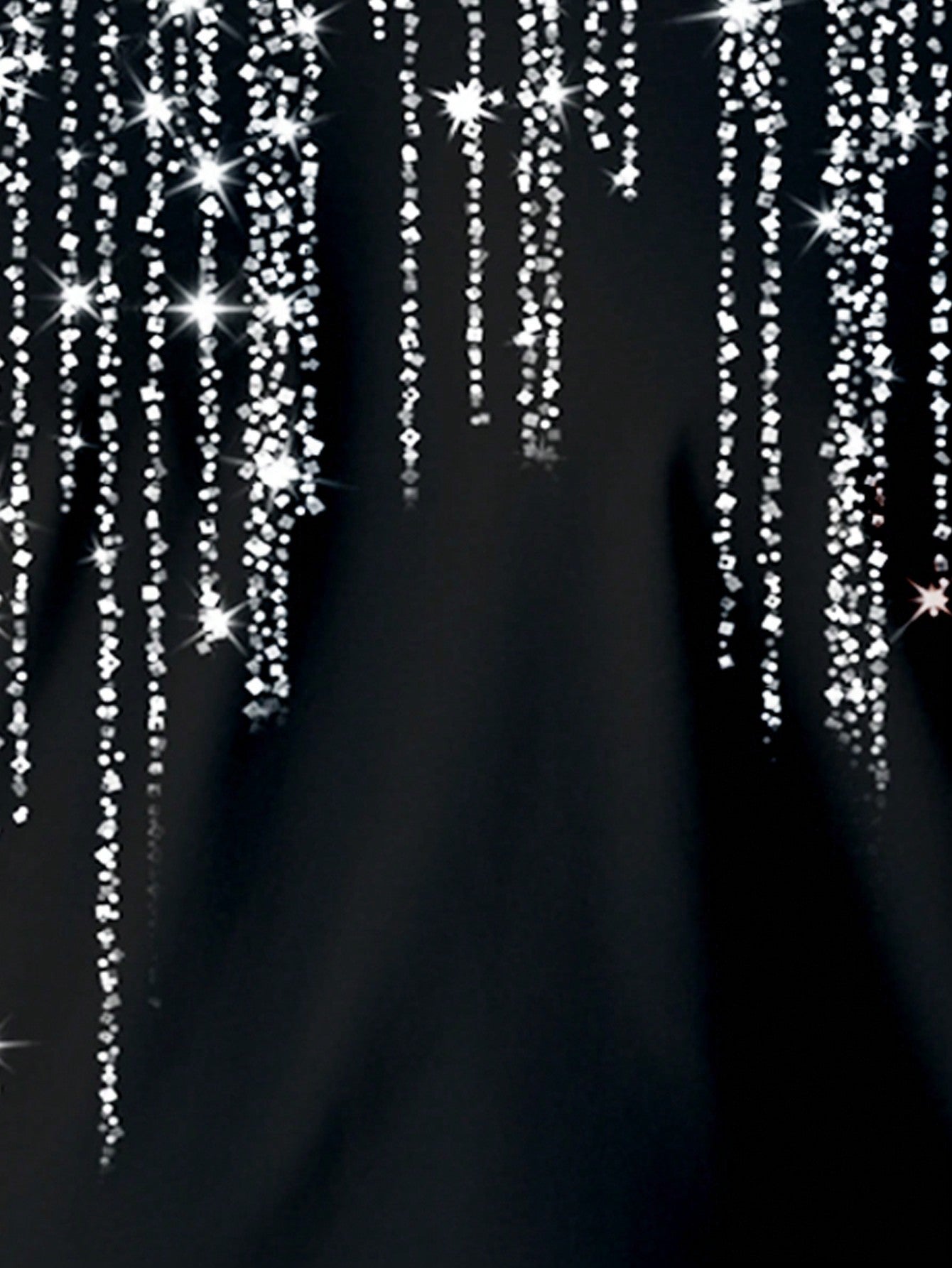 Stylish Plus Size Men's Rhinestone T-Shirt with Silver Glitter Drip Design 2XL 3XL 4XL 2XL-3XL-4XL-5XL-6XL-