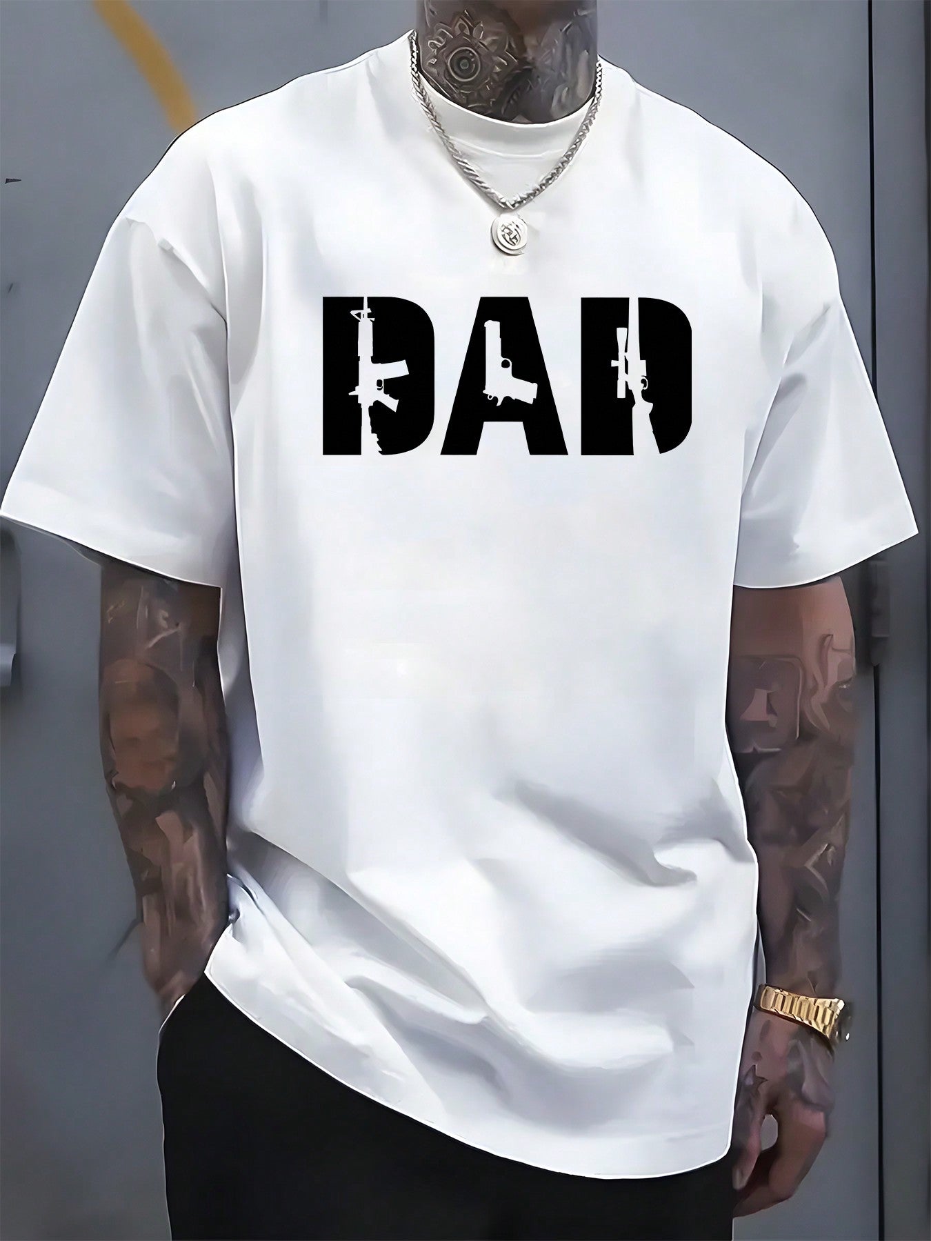 Stylish Cotton T-Shirt for Dad: Perfect Gift for Any Occasion Black / S Black / M Black / L Black / S-Black / M-Black / L-Black / XL-Black / XXL-Black / XXXL-White / S-White / M-White / L-White / XL-White / XXL-White / XXXL-